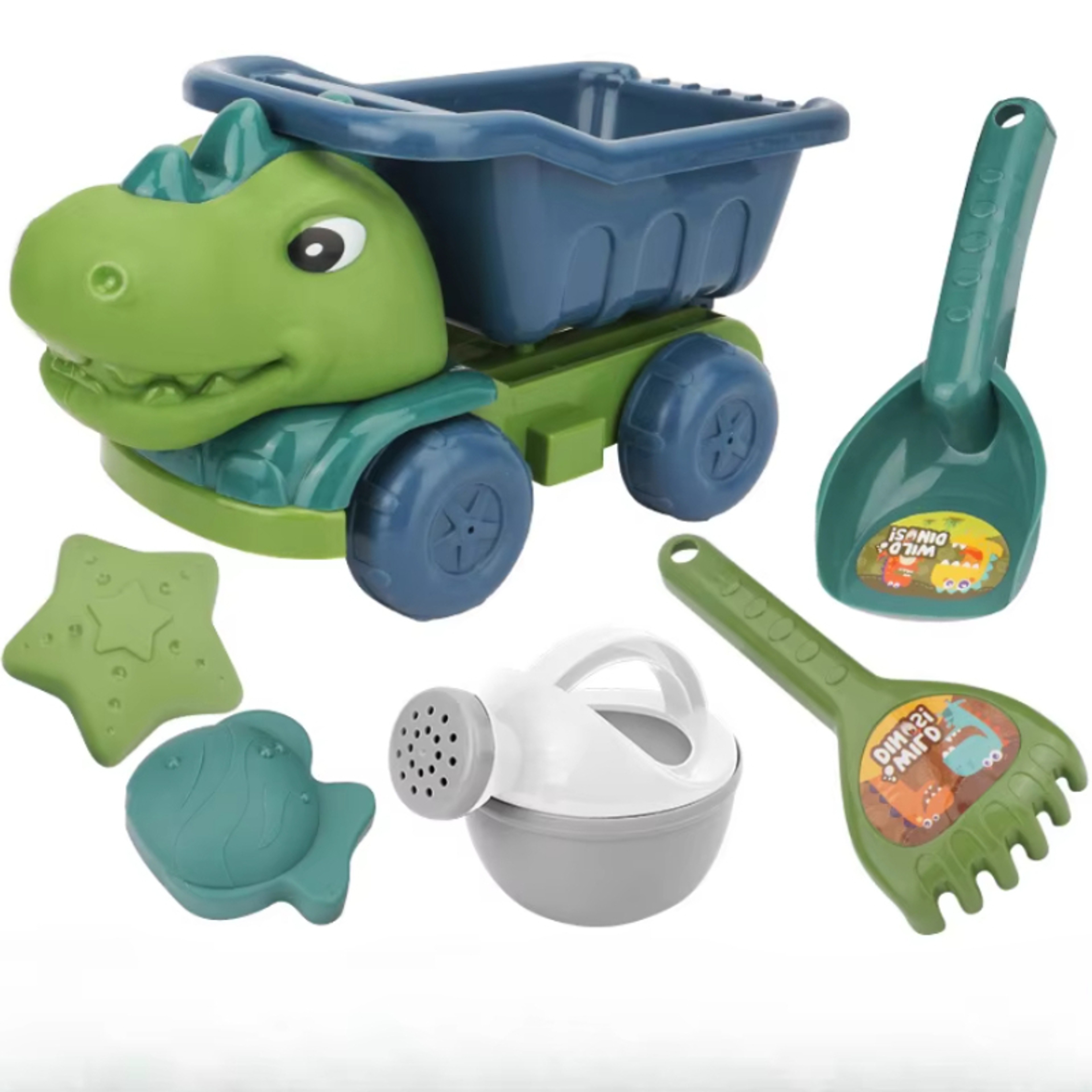 Kids Sand Play Wheelbarrow Set with Storage Durable Beach Sandbox Toy Kit – view 7