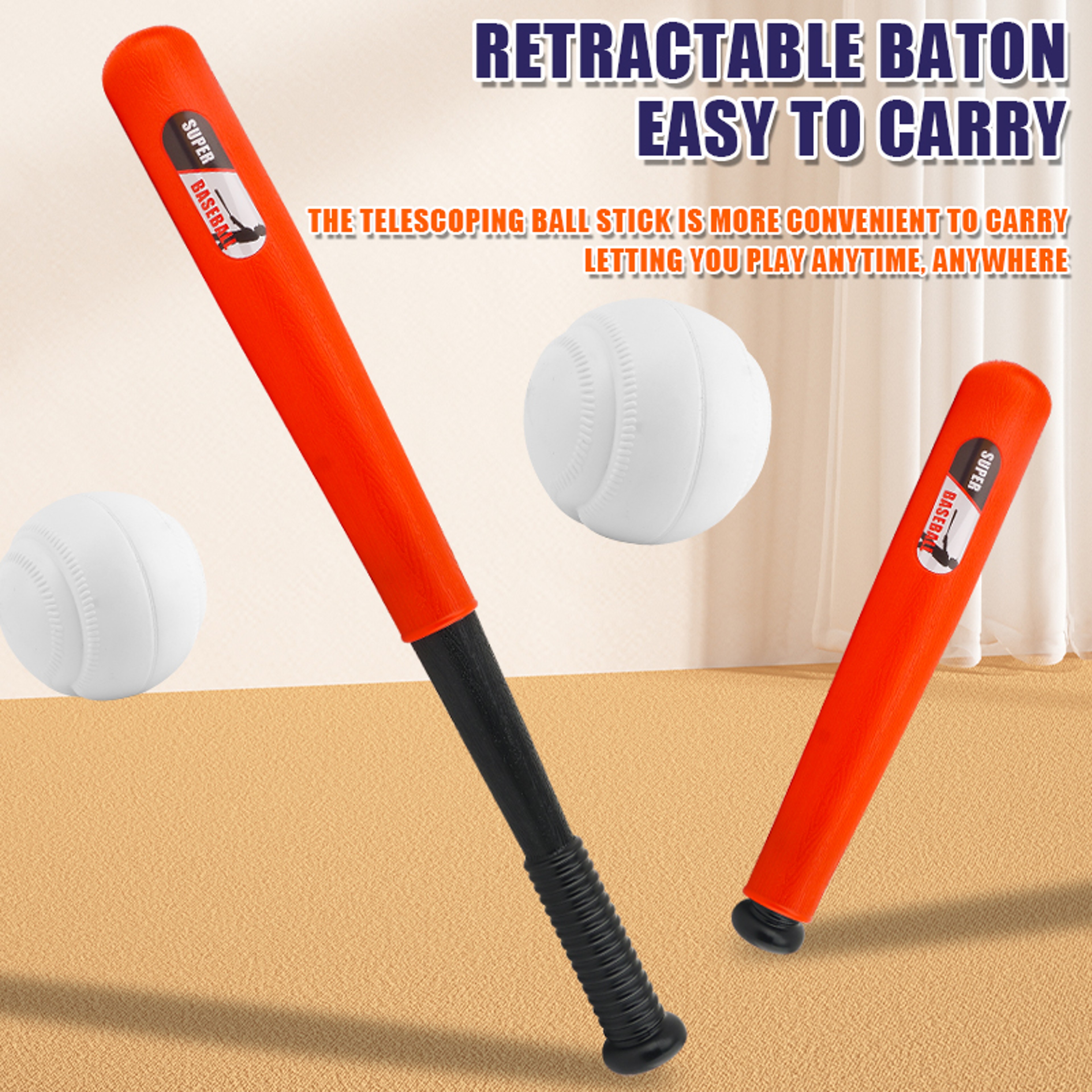 Kids Baseball Pitching Trainer Set with Foot Launcher Interactive Indoor Outdoor Sports Toy – view 3