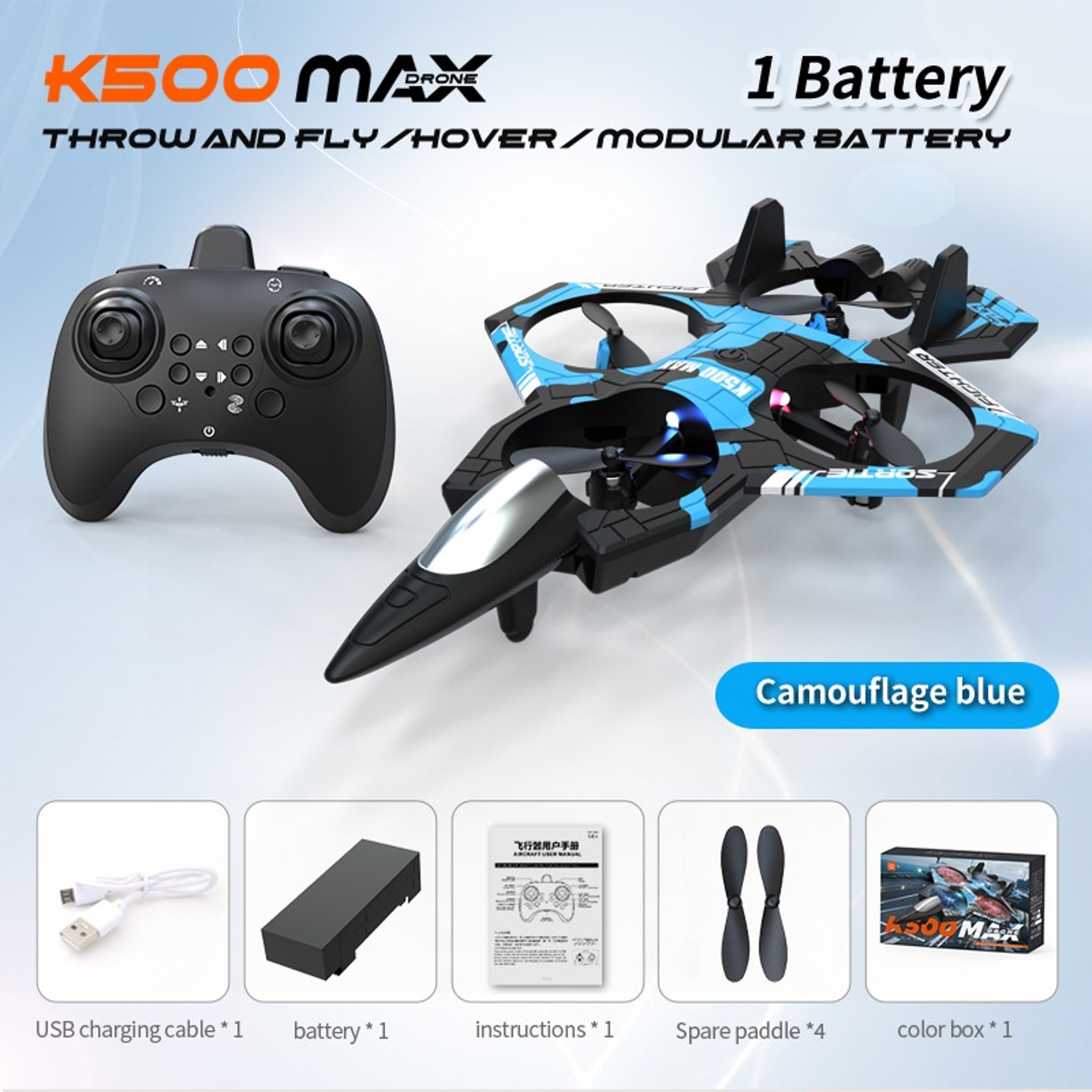 RC Stunt Drone with LED Lights and Altitude Hold Mini Quadcopter for Kids and Beginners – view 8