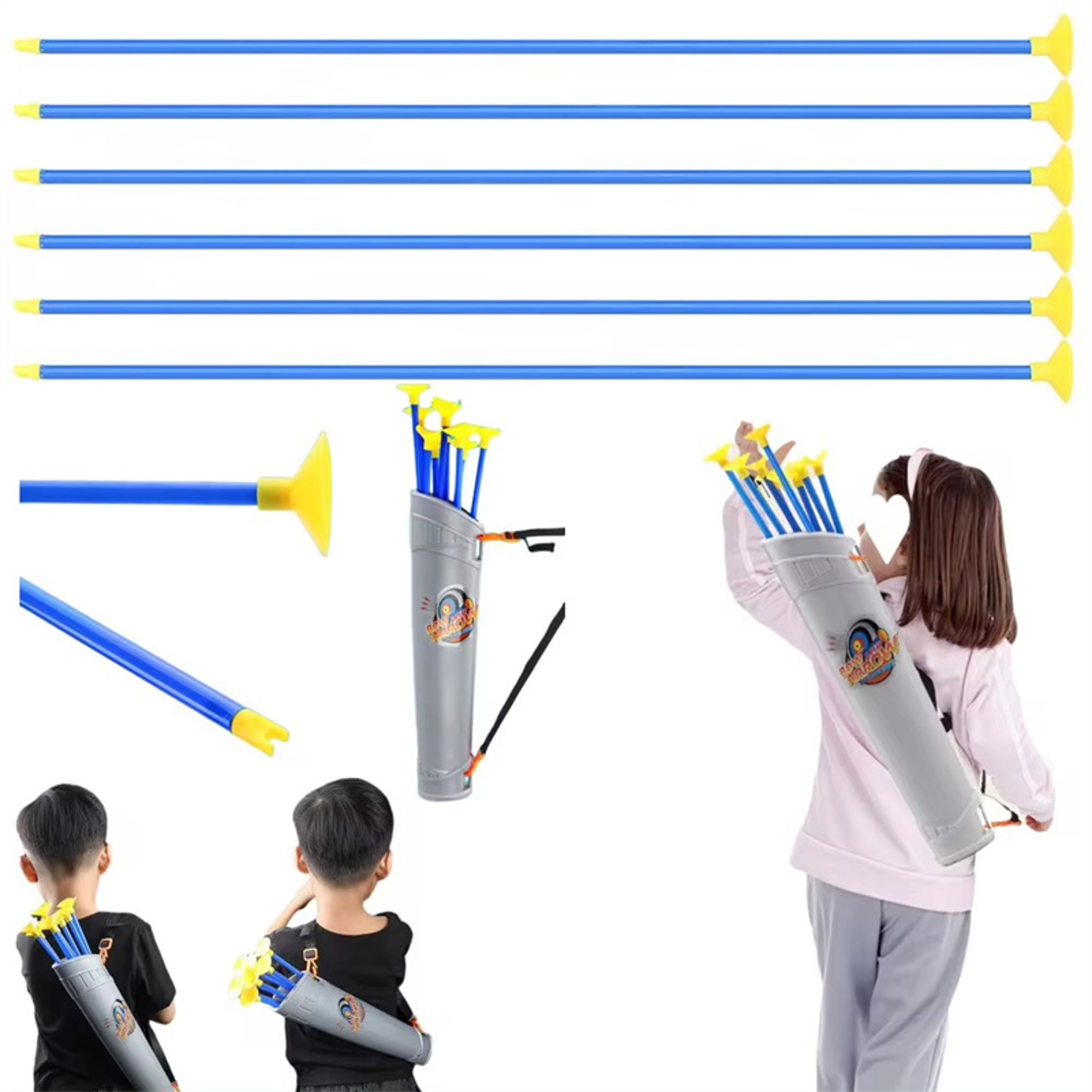 Kids Archery Set with Target Safe Suction Cup Bow and Arrow Toy for Outdoor Fun – view 1