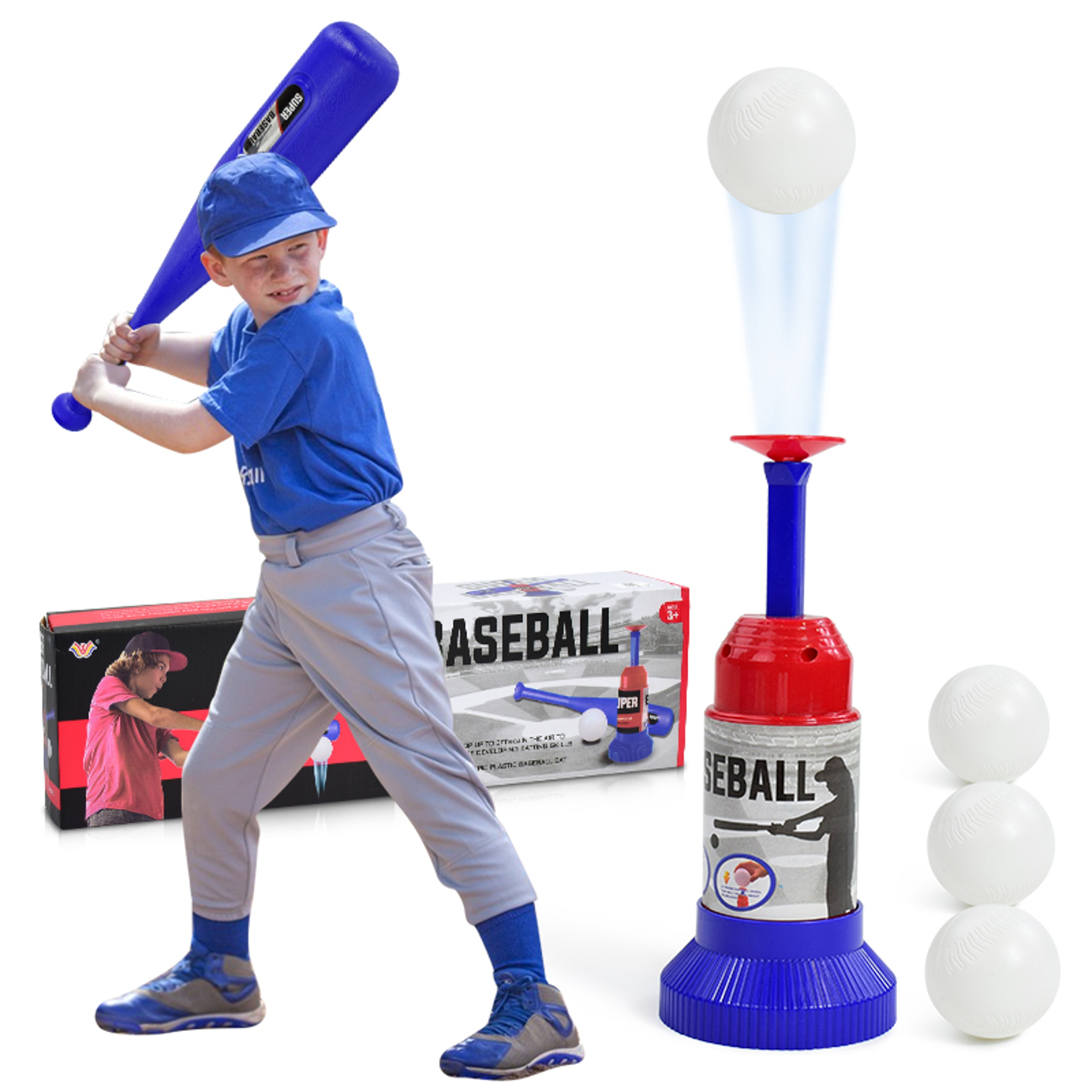 Kids T Ball Set For Toddlers Outdoor Baseball Toy Beginner Sports Kit 0