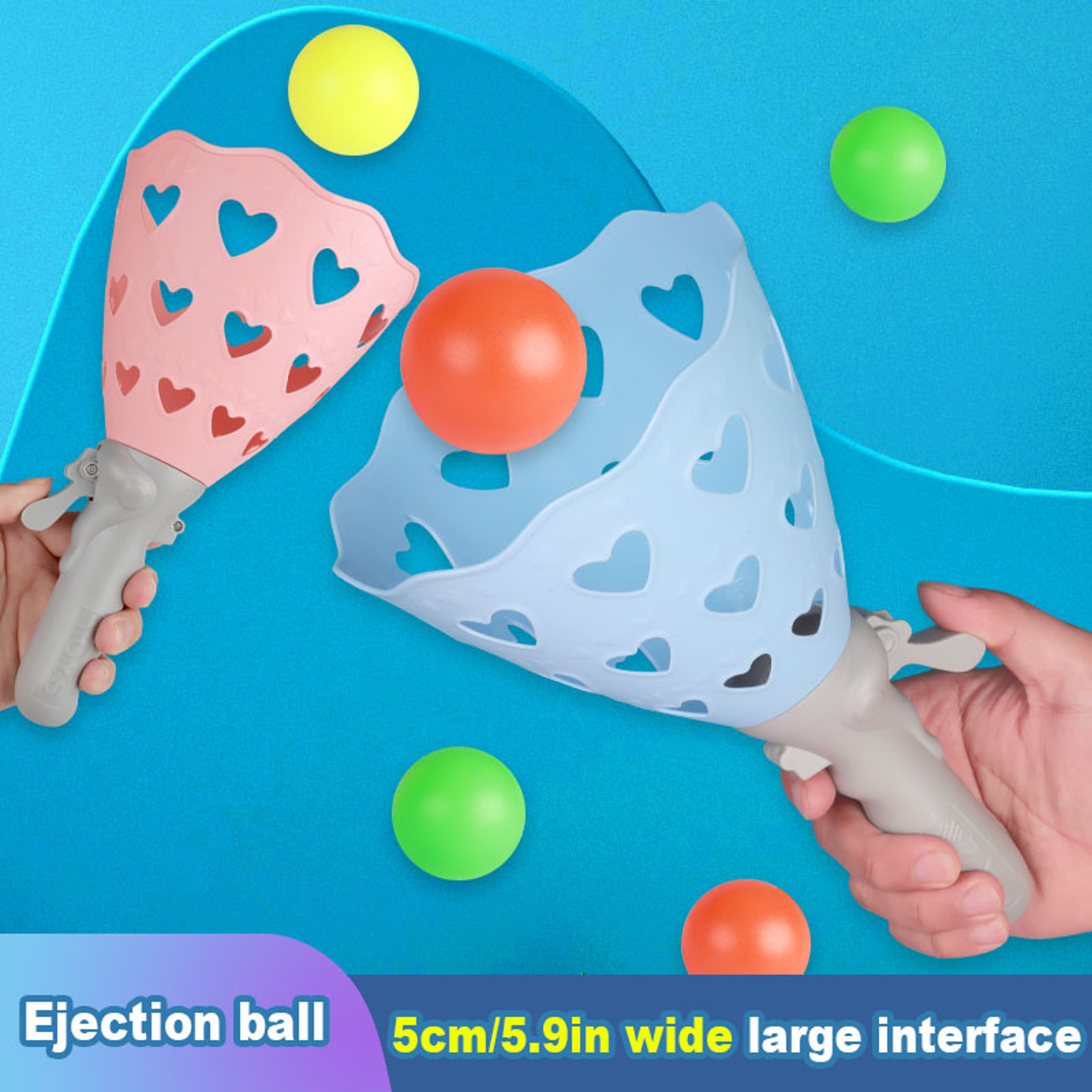High Toss Catch Ball Game Set with Launch Baskets Outdoor Play Toy – view 1