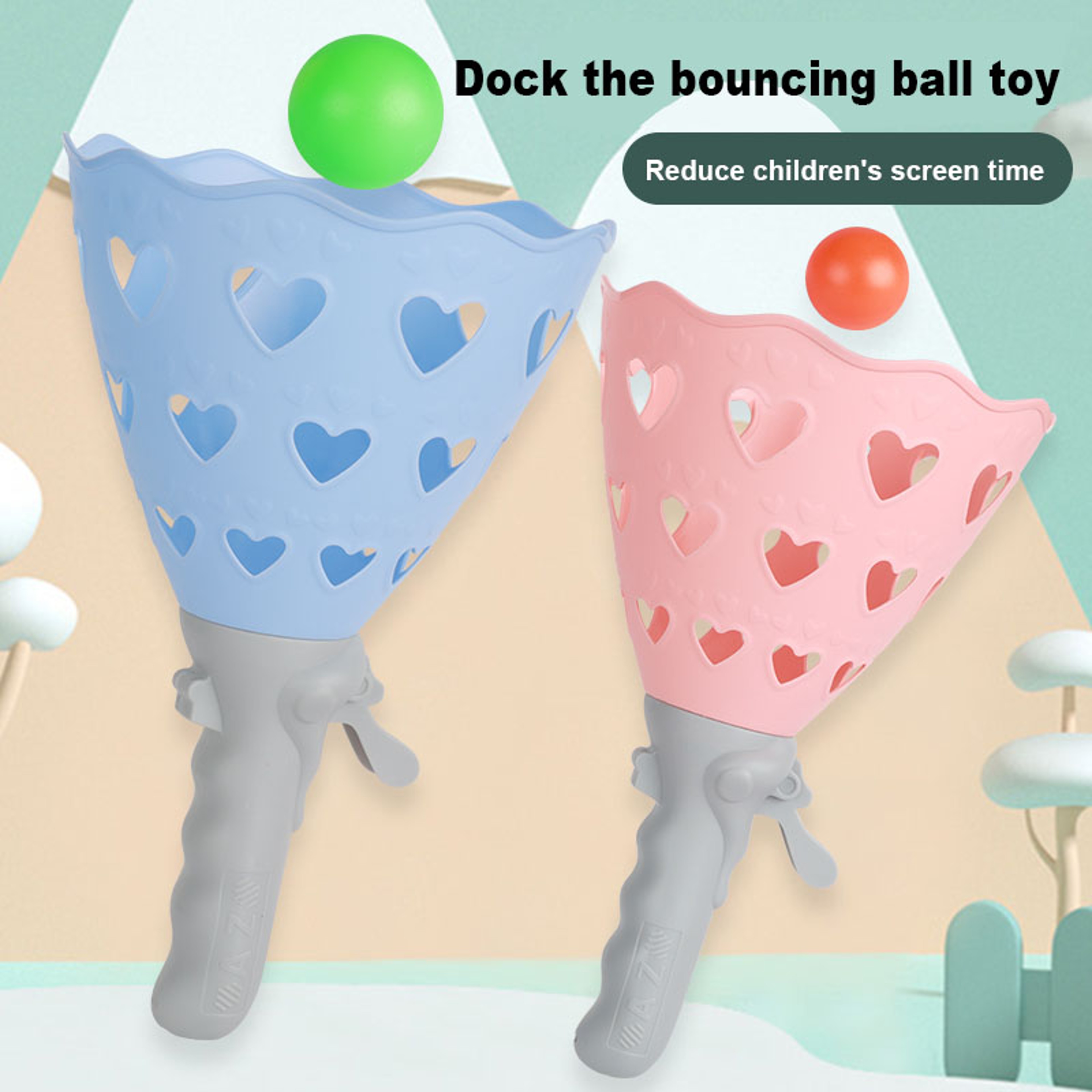 High Toss Catch Ball Game Set with Launch Baskets Outdoor Play Toy – view 5