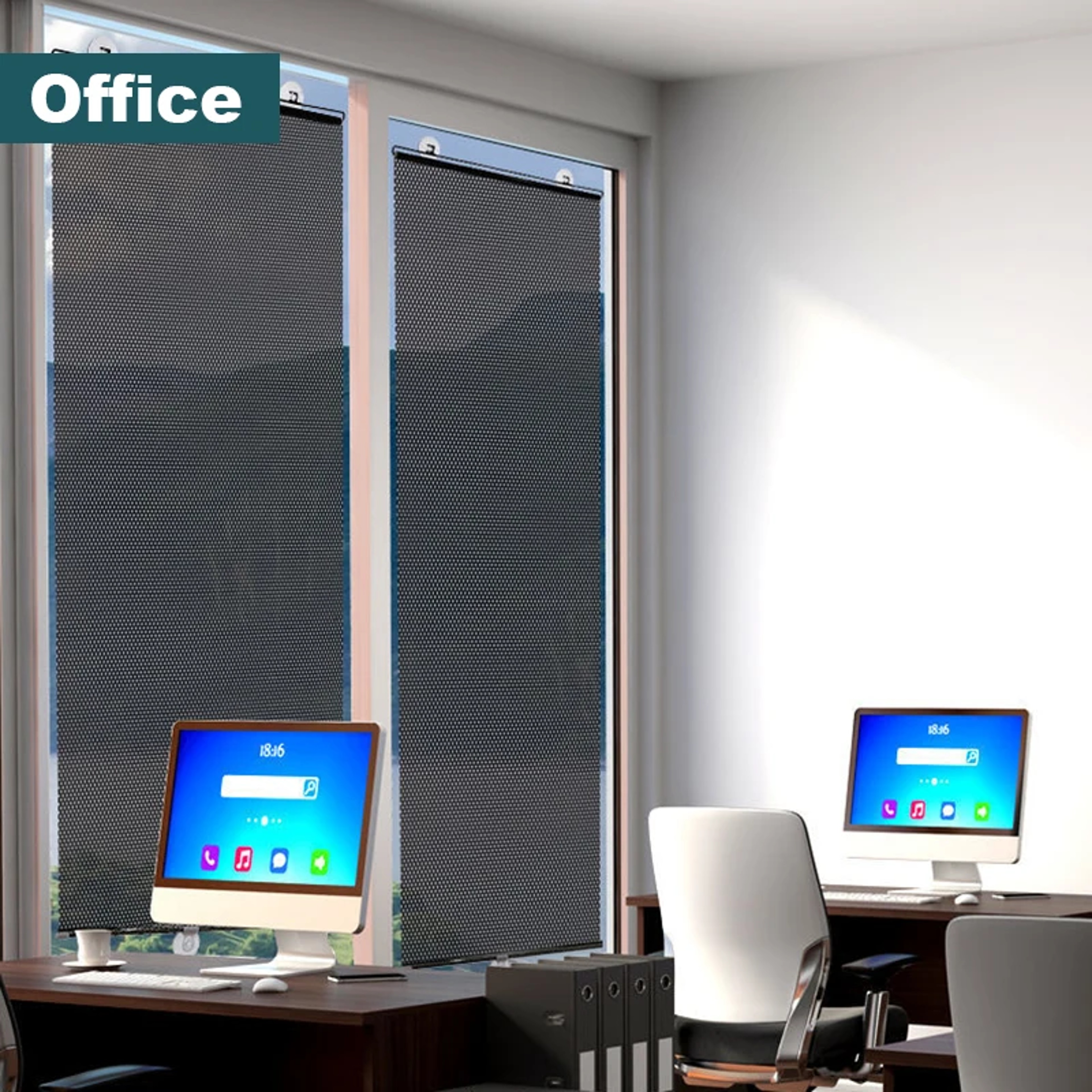 MultiPurpose Suction Cup Roller Blinds 2