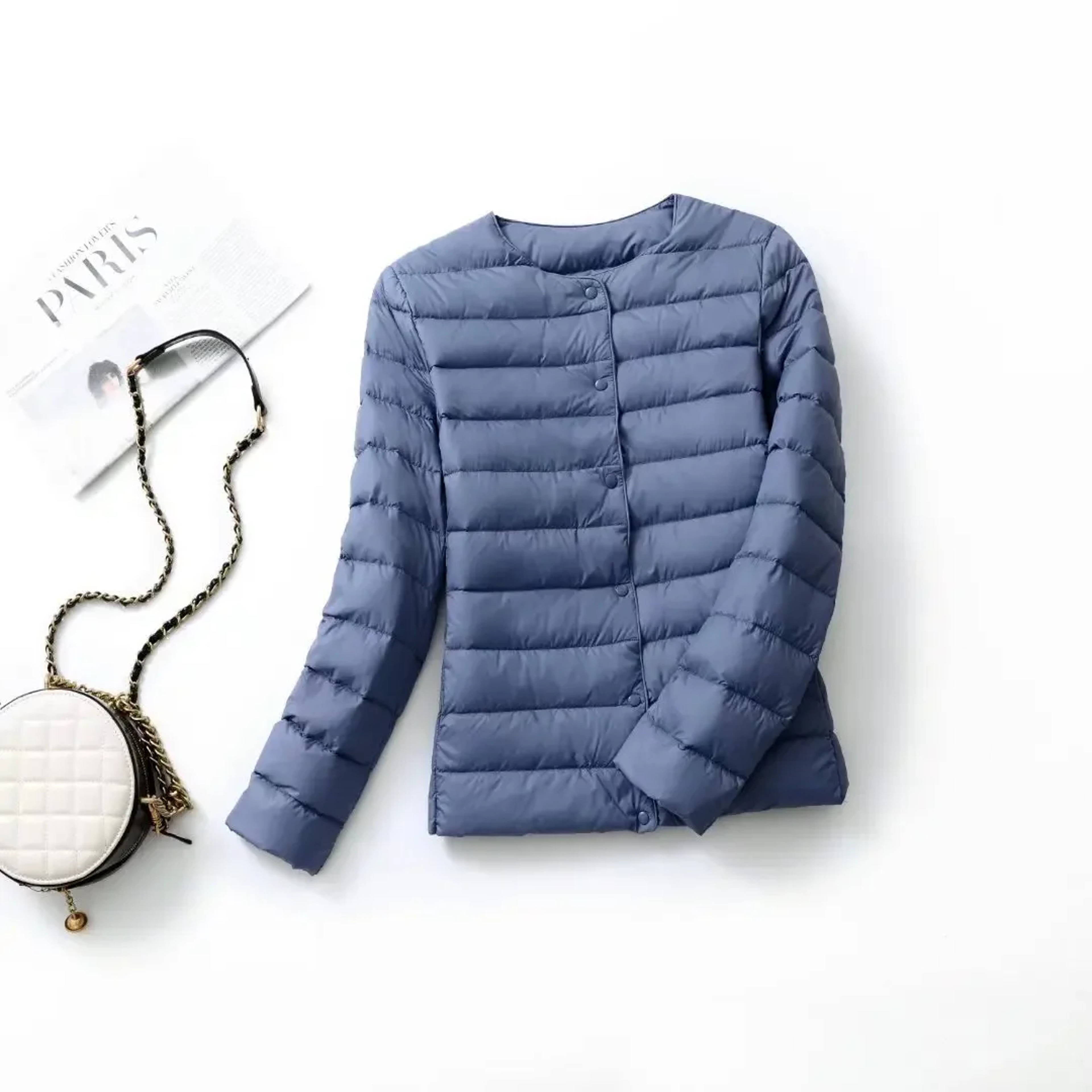 Lightweight Packable Down Jacket For Women Slim Fit White Duck Down Winter Coat 11