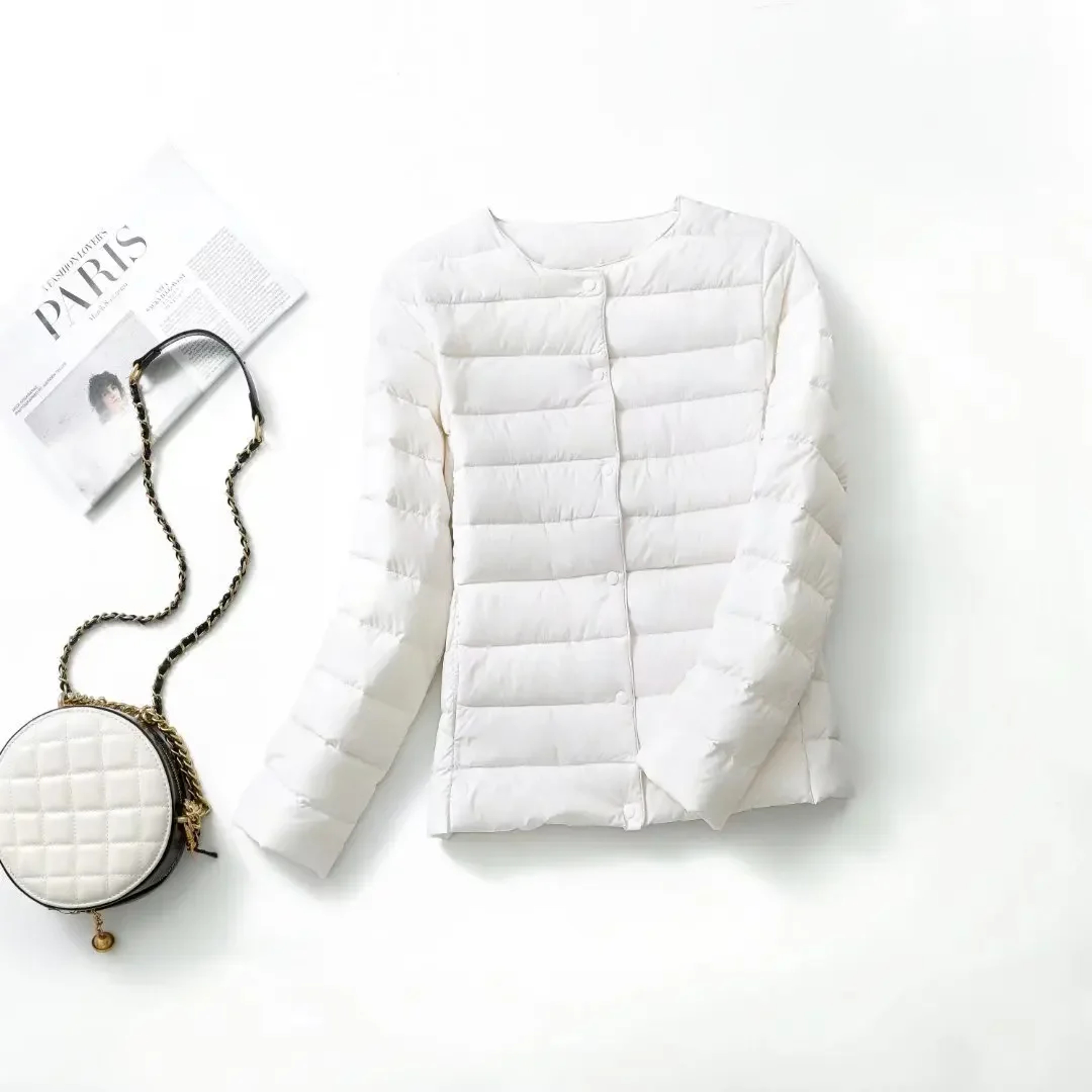 Lightweight Packable Down Jacket For Women Slim Fit White Duck Down Winter Coat 0