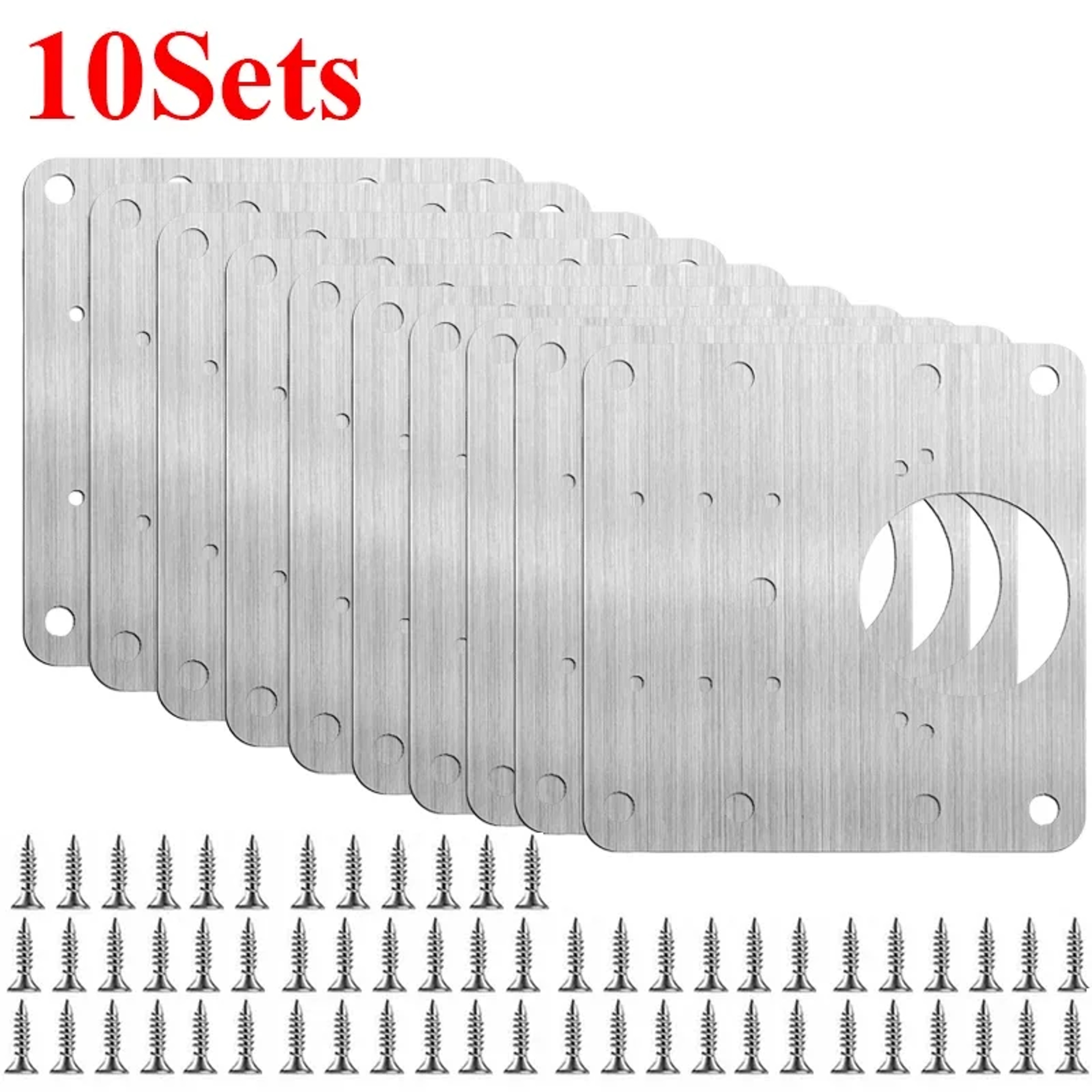 Universal Hinge Repair Plate Kit For Kitchen Cabinets And Cupboard Doors 6