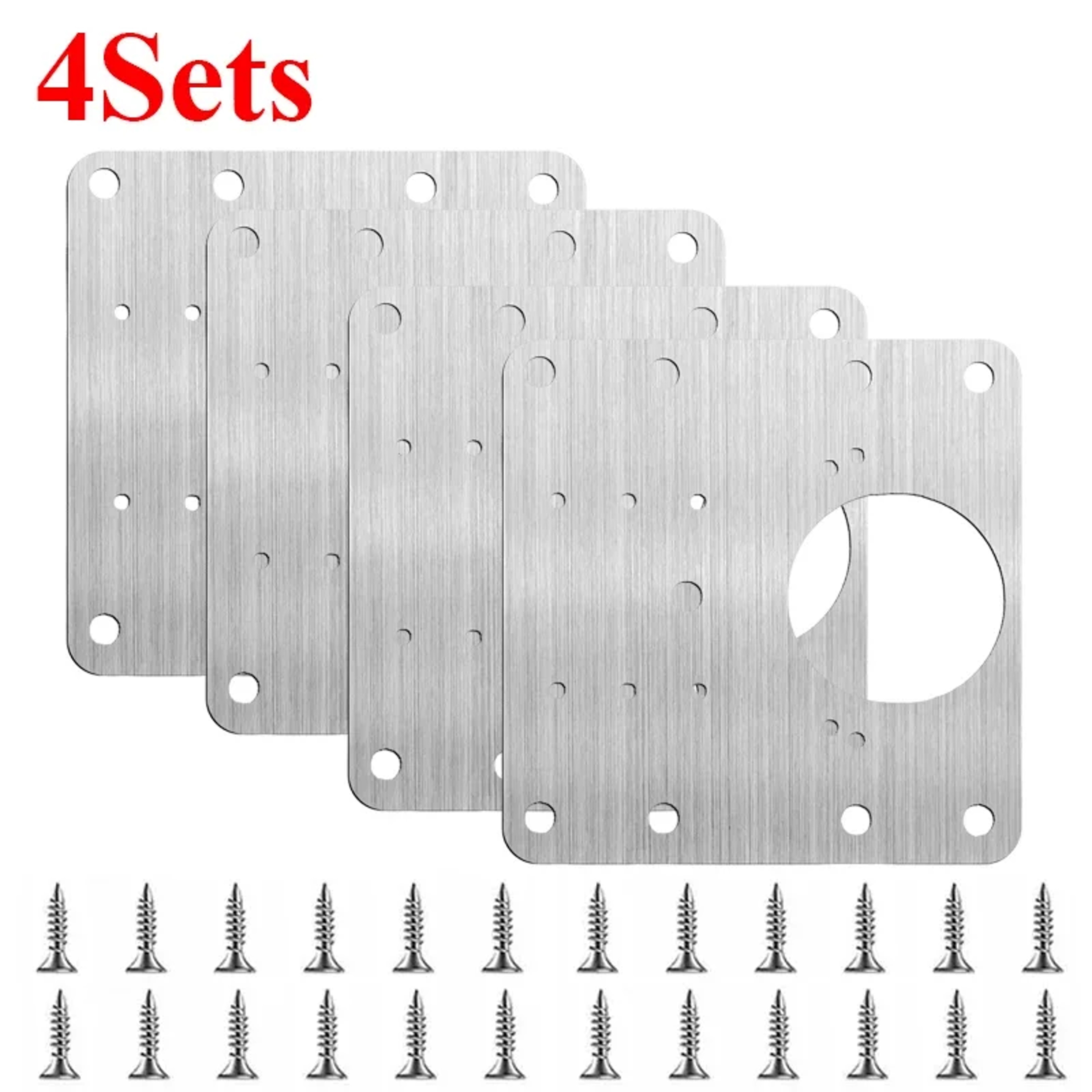 Universal Hinge Repair Plate Kit For Kitchen Cabinets And Cupboard Doors 7