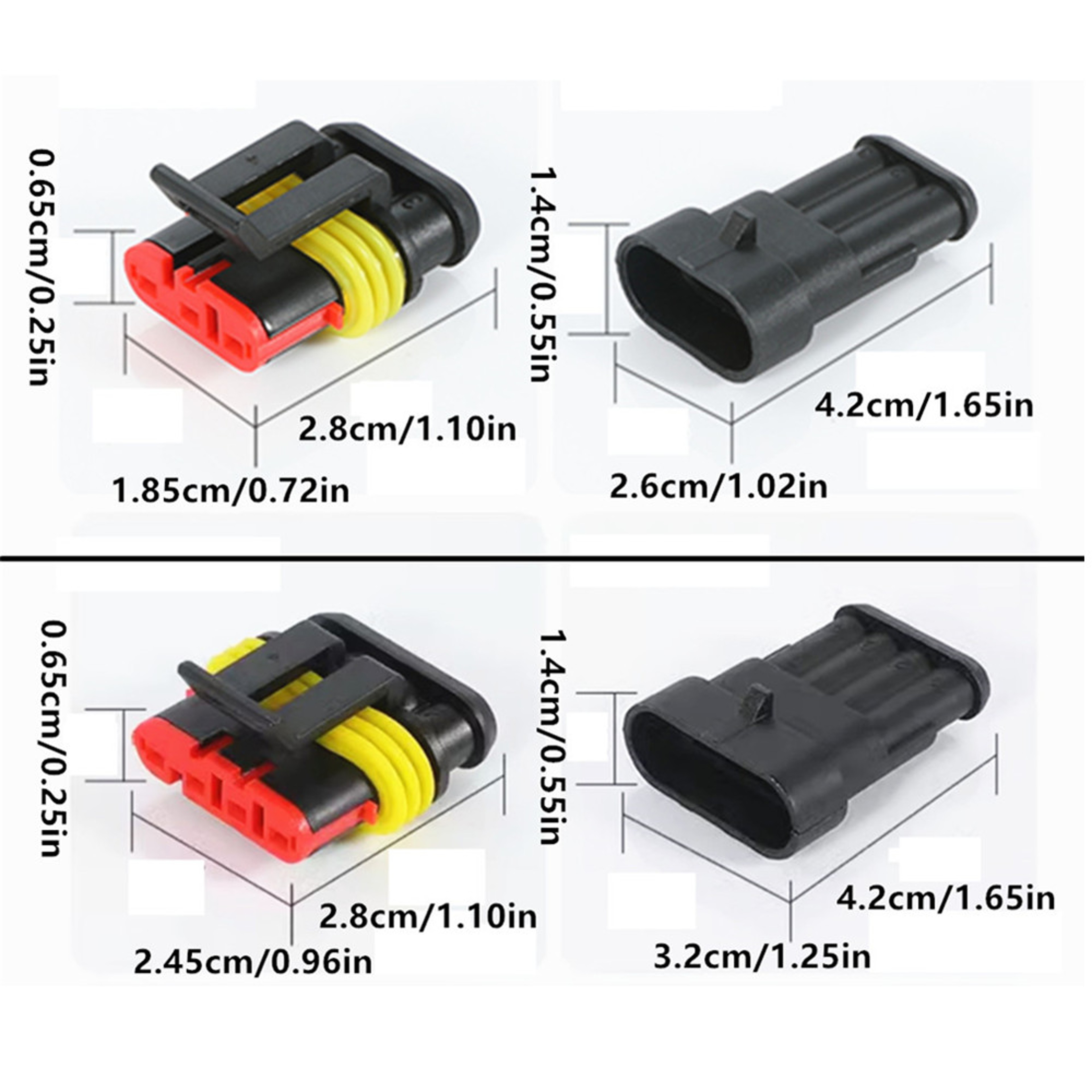 Waterproof Electrical Connectors 10Pcs Quick Connect Wire Terminals for Cars Boats RVs – view 6