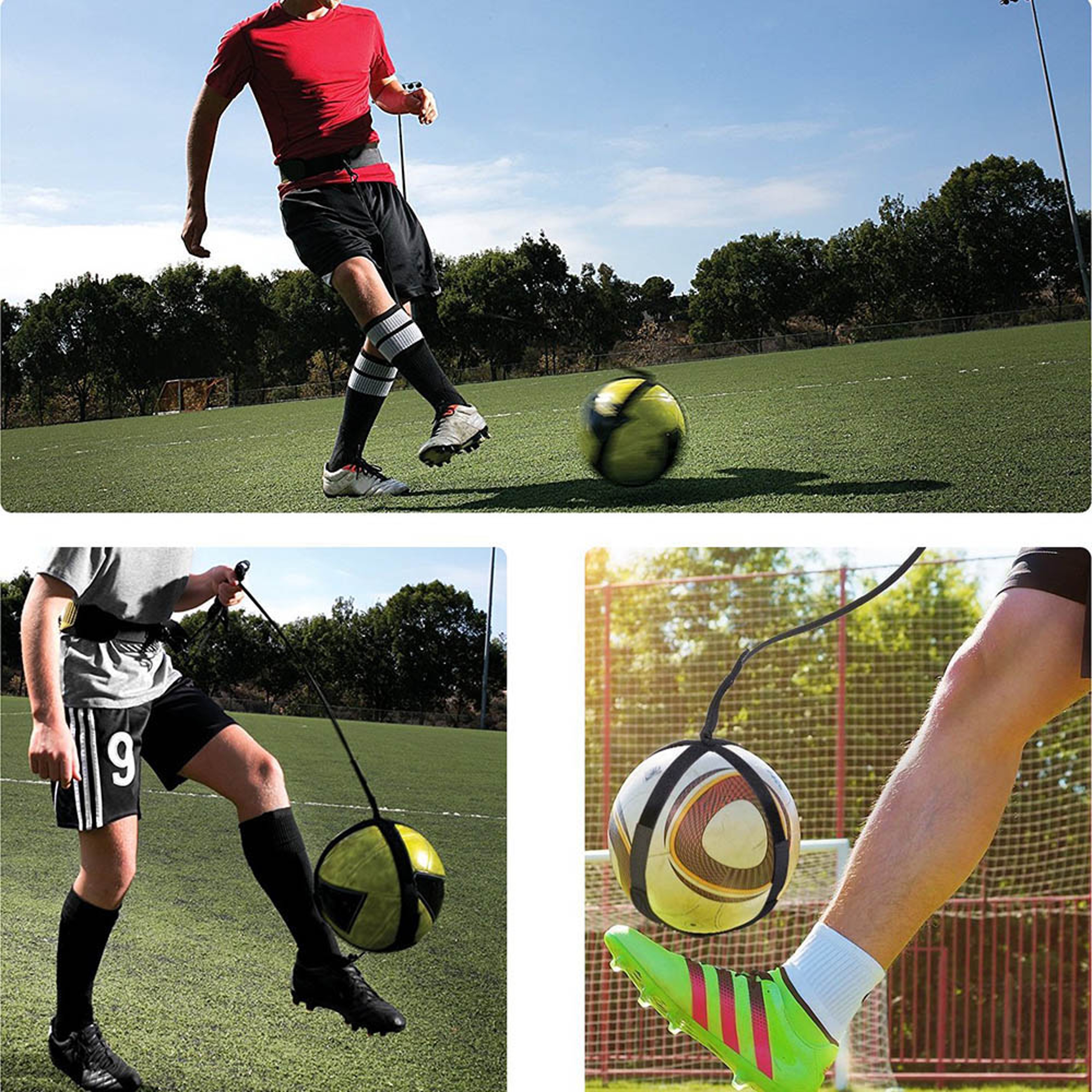 Elite Solo Soccer Juggling Trainer & Adjustable Football Training Belt – view 2