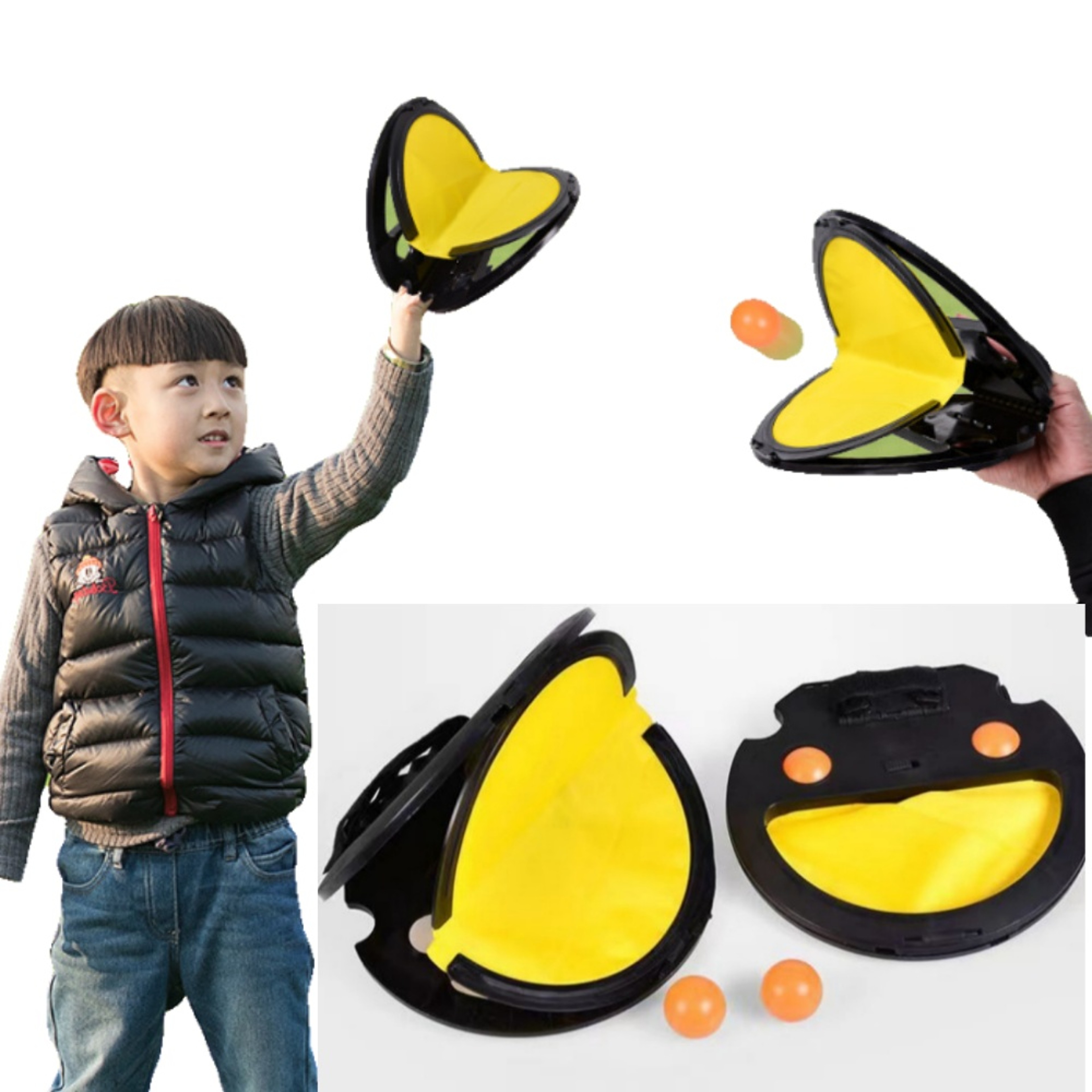 Family Outdoor Throw and Catch Game Set Hand Toss Ball Set for Active Play and Beach Fun – view 1