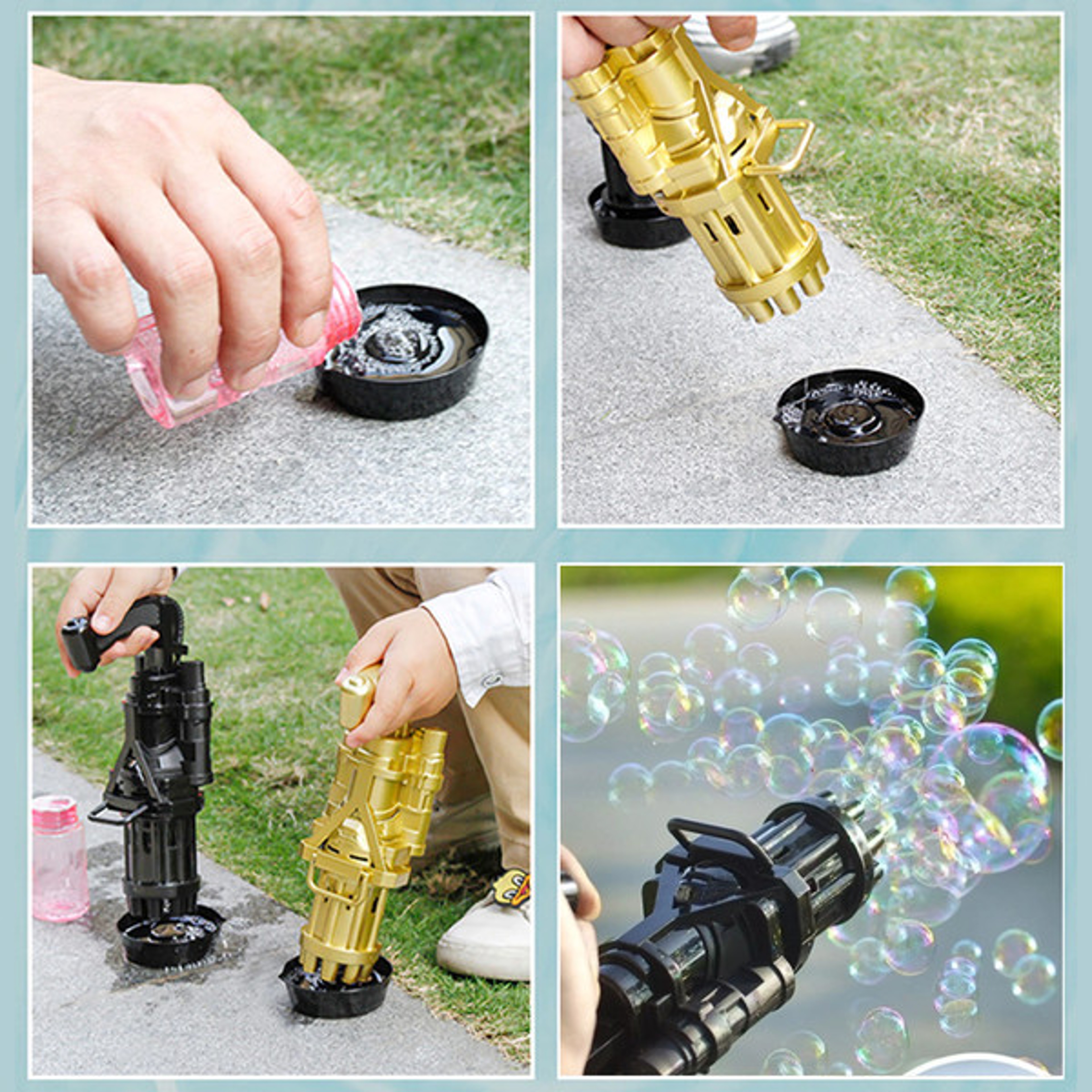 Electric Gatling Bubble Machine Gun Toy 3