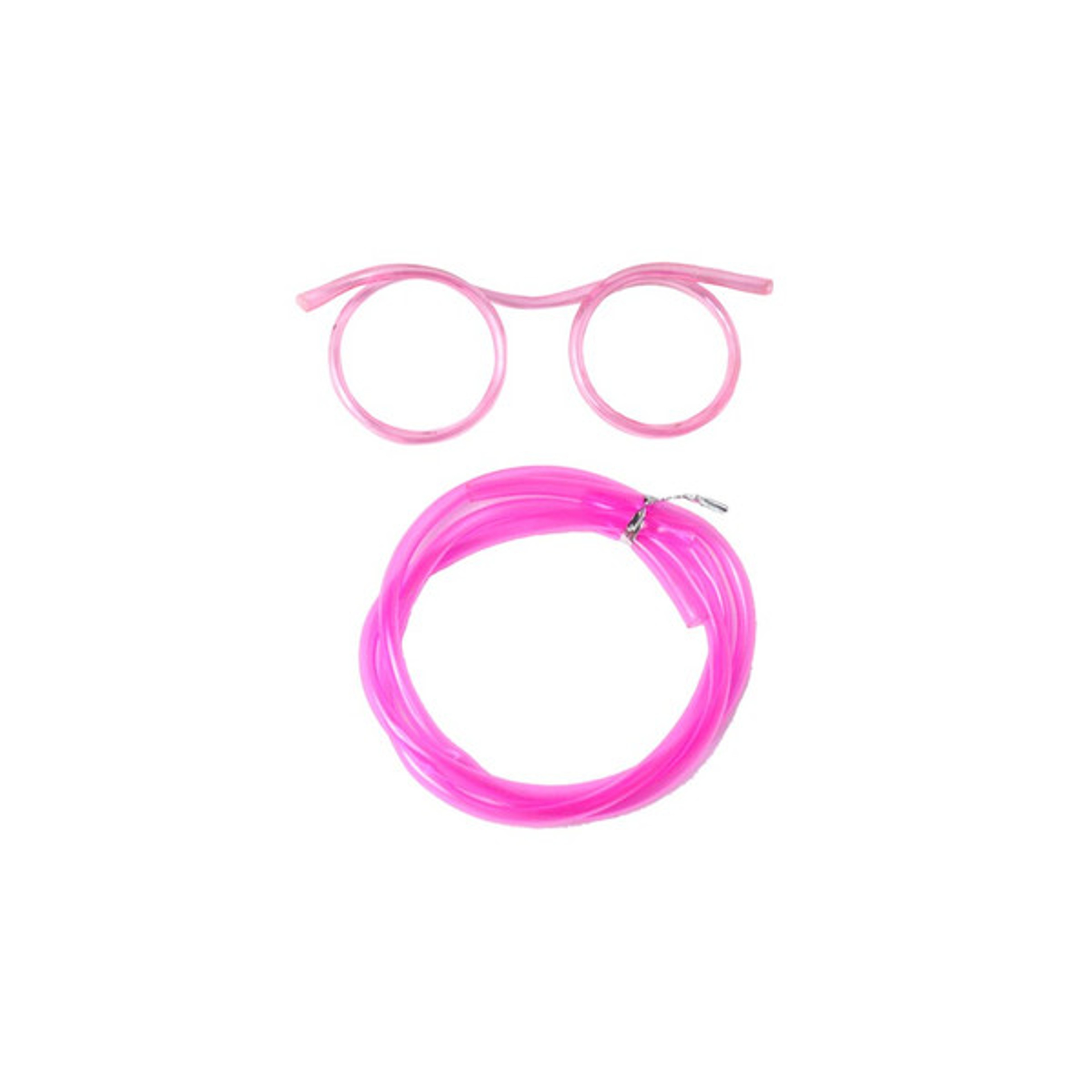 Funky 2-in-1 Drinking Straw Glasses Pink