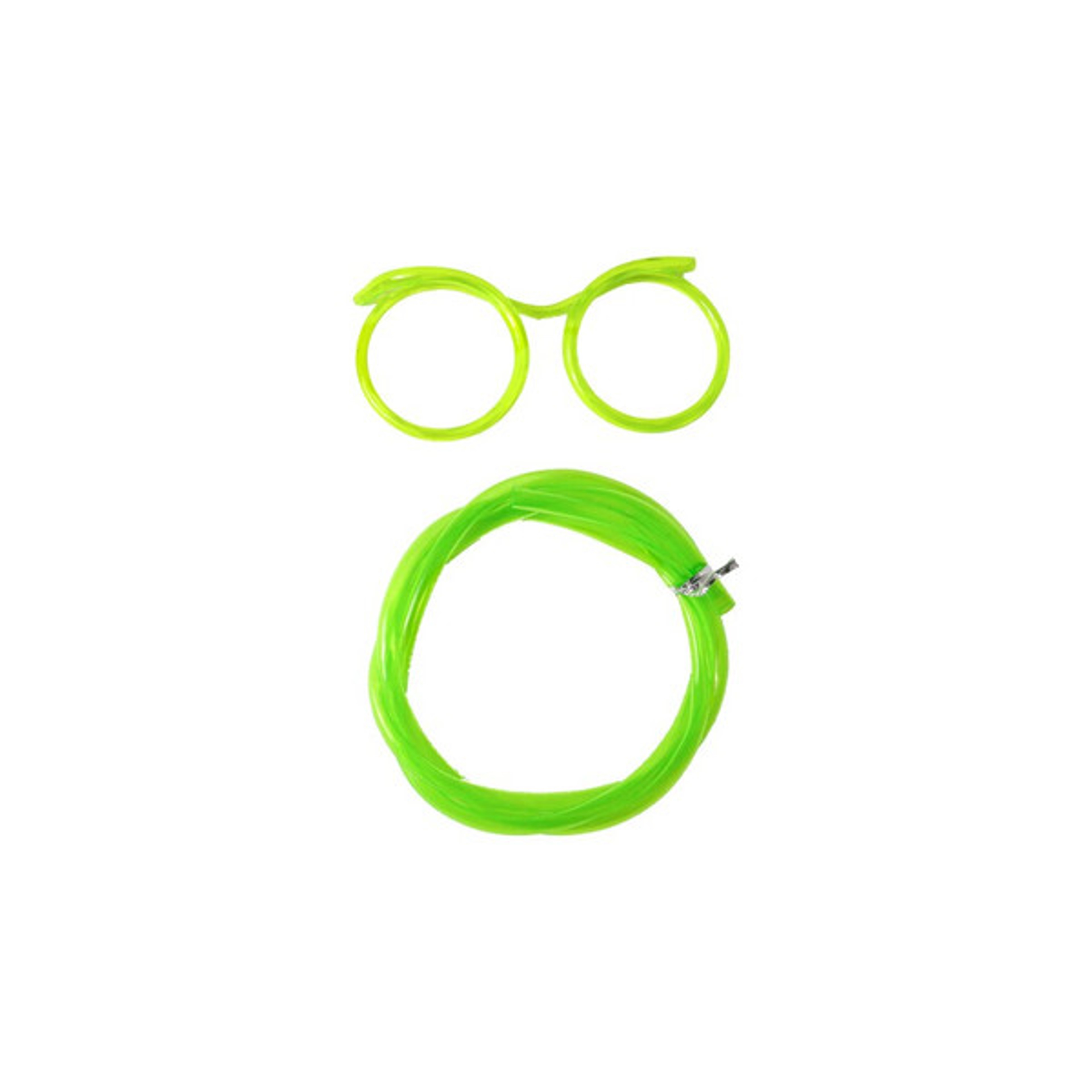 Funky 2-in-1 Drinking Straw Glasses Green