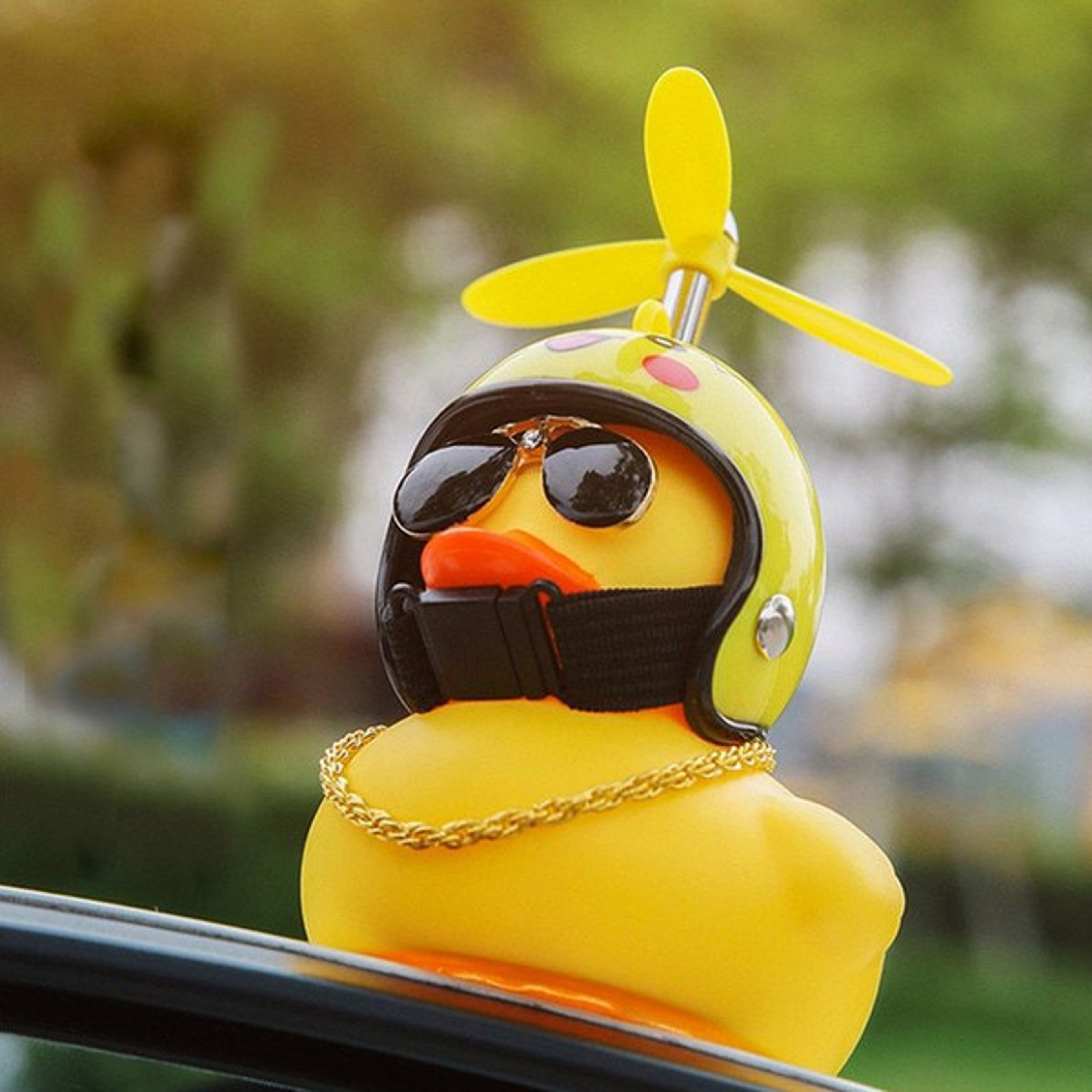 Gangster Rubber Duck Car Toy Yellow