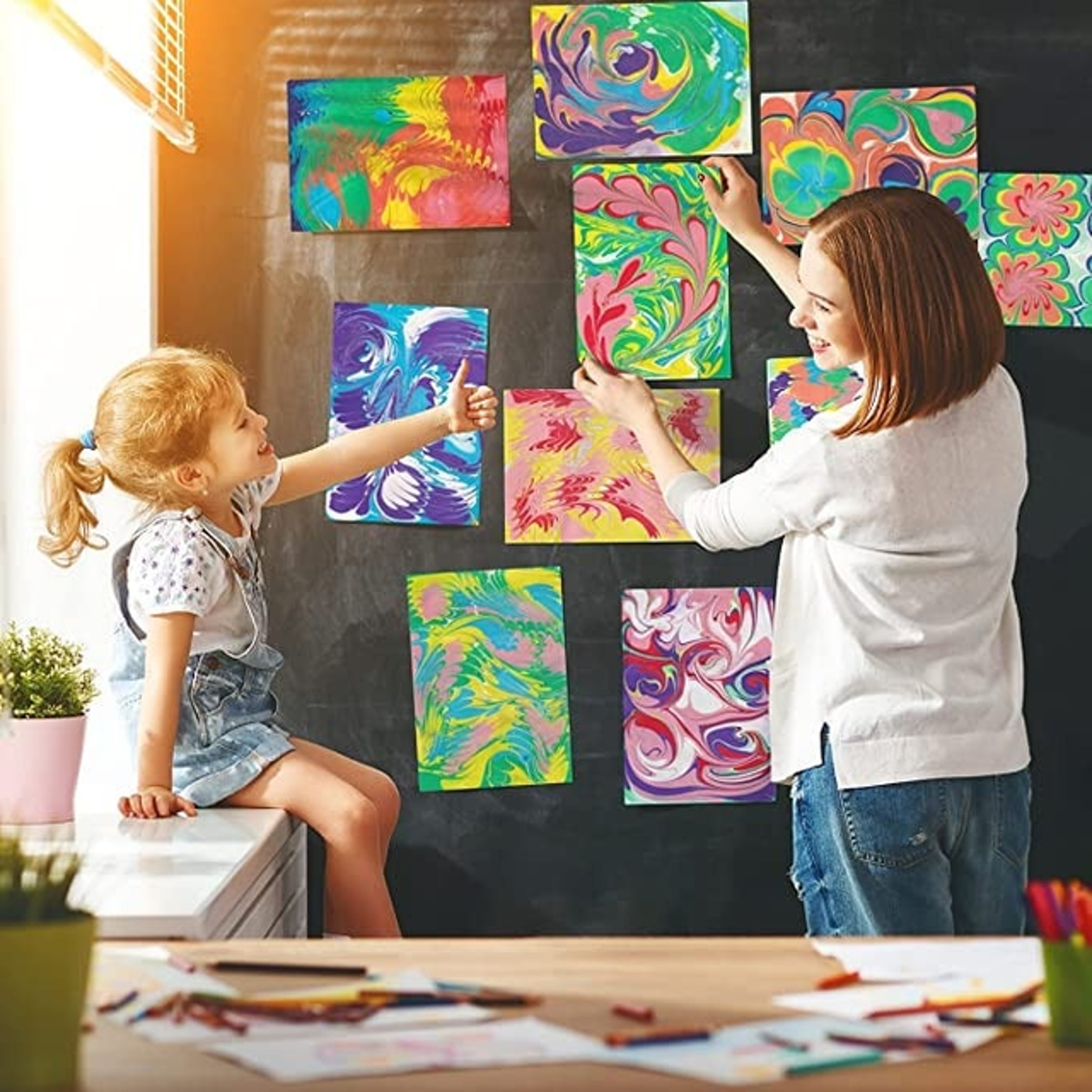 Water Marbling Paint Art Kit 4