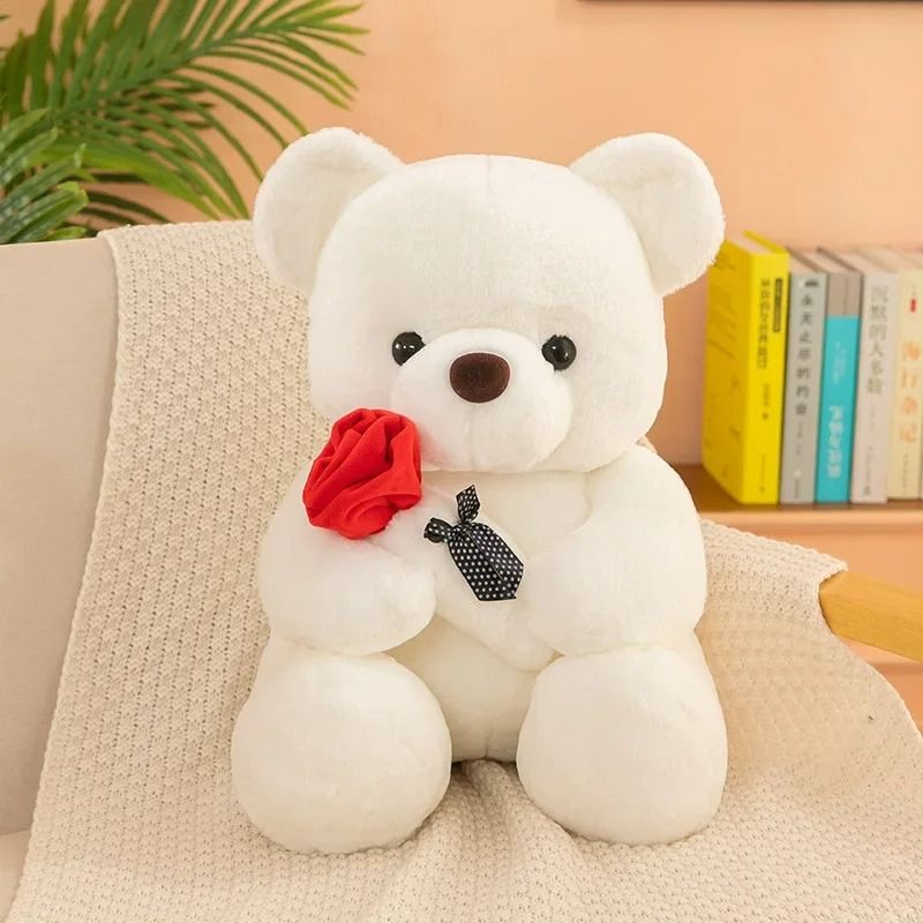 Soft Teddy Bear with Roses