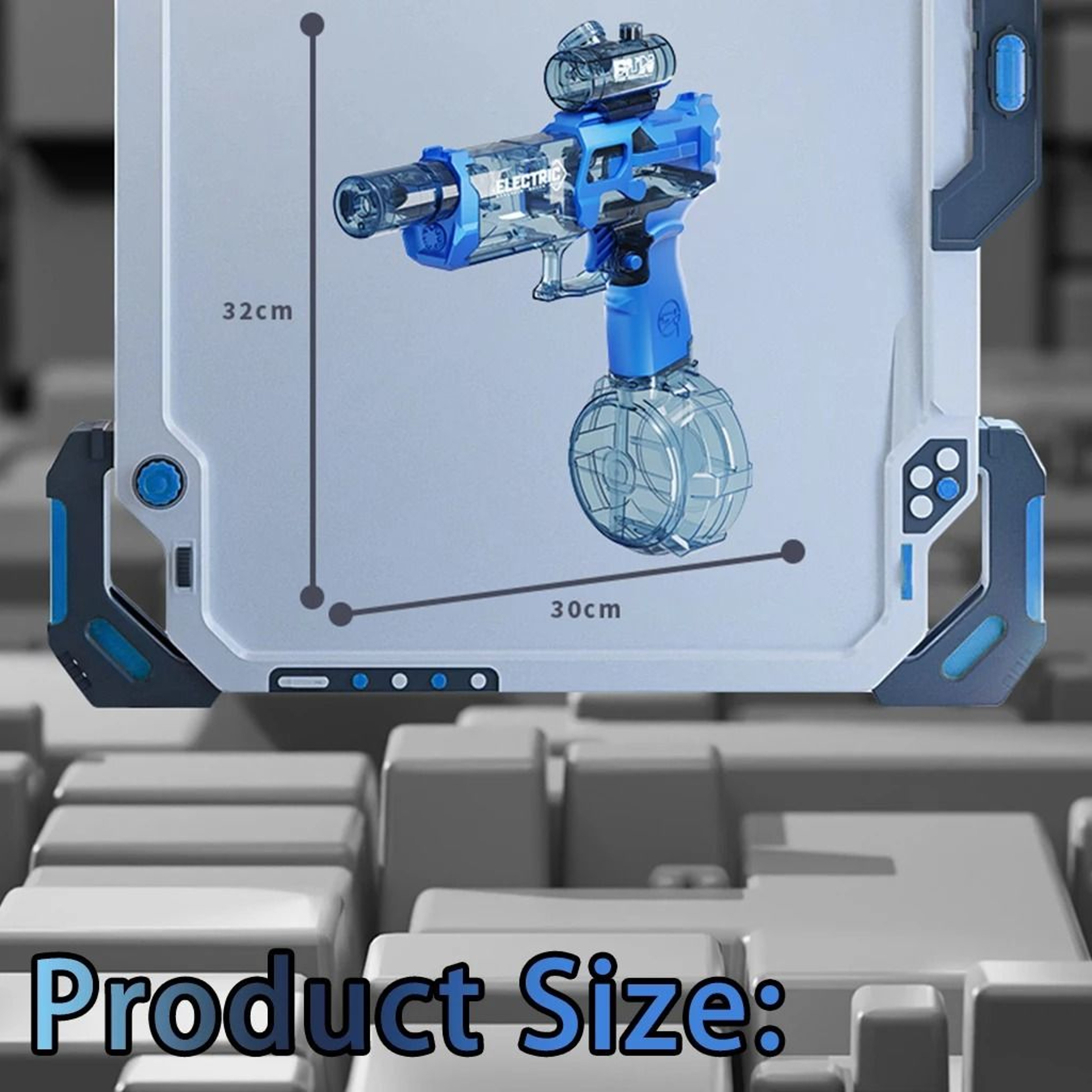 Electric Water Gun With Cool Light  Full Automatic Water Spray Gun For Kids Summer Toy Sports Enter 4
