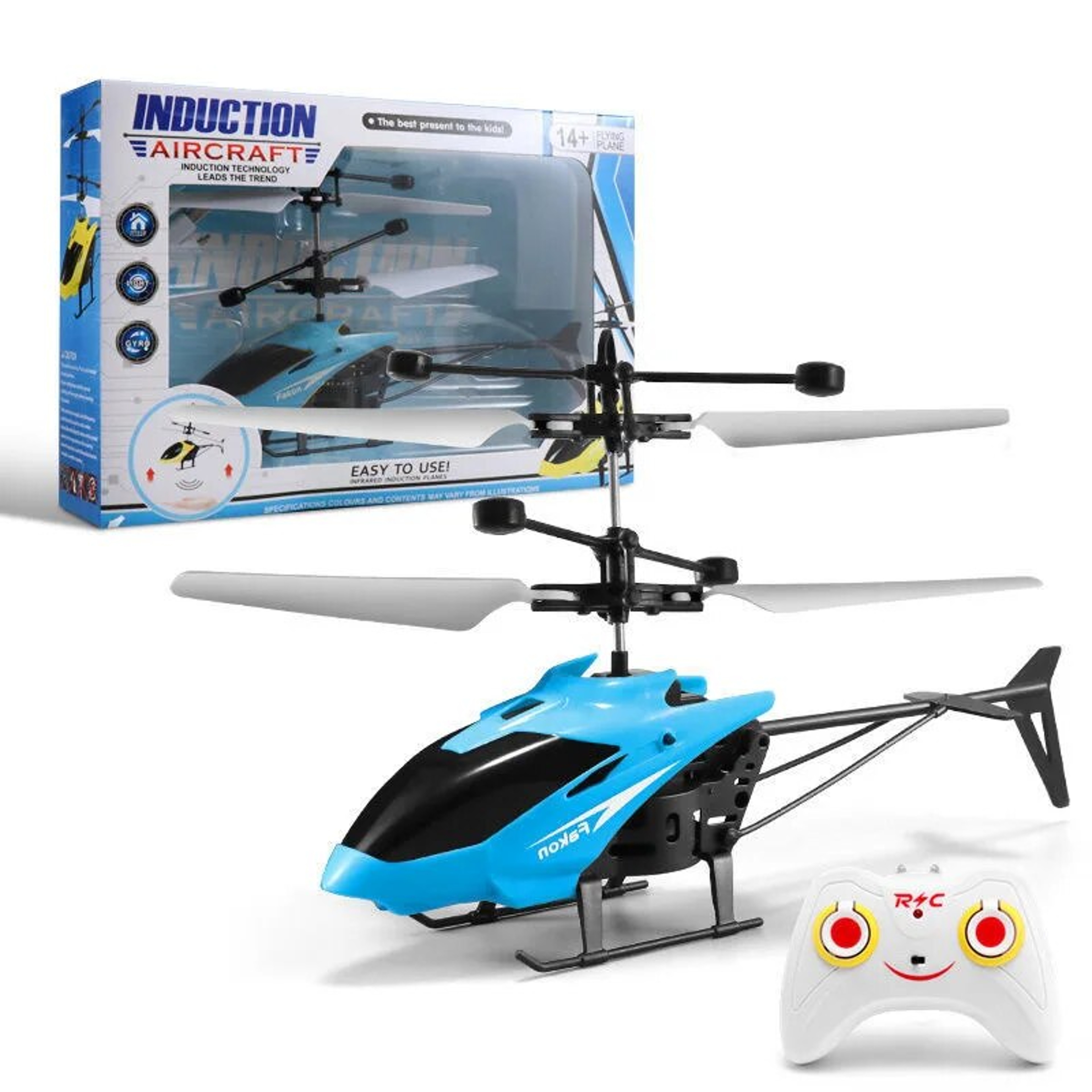 Rechargeable Remote Control Helicopter Two-Way Gesture Induction, LED Light, Anti Drop, 12M Range – view 8