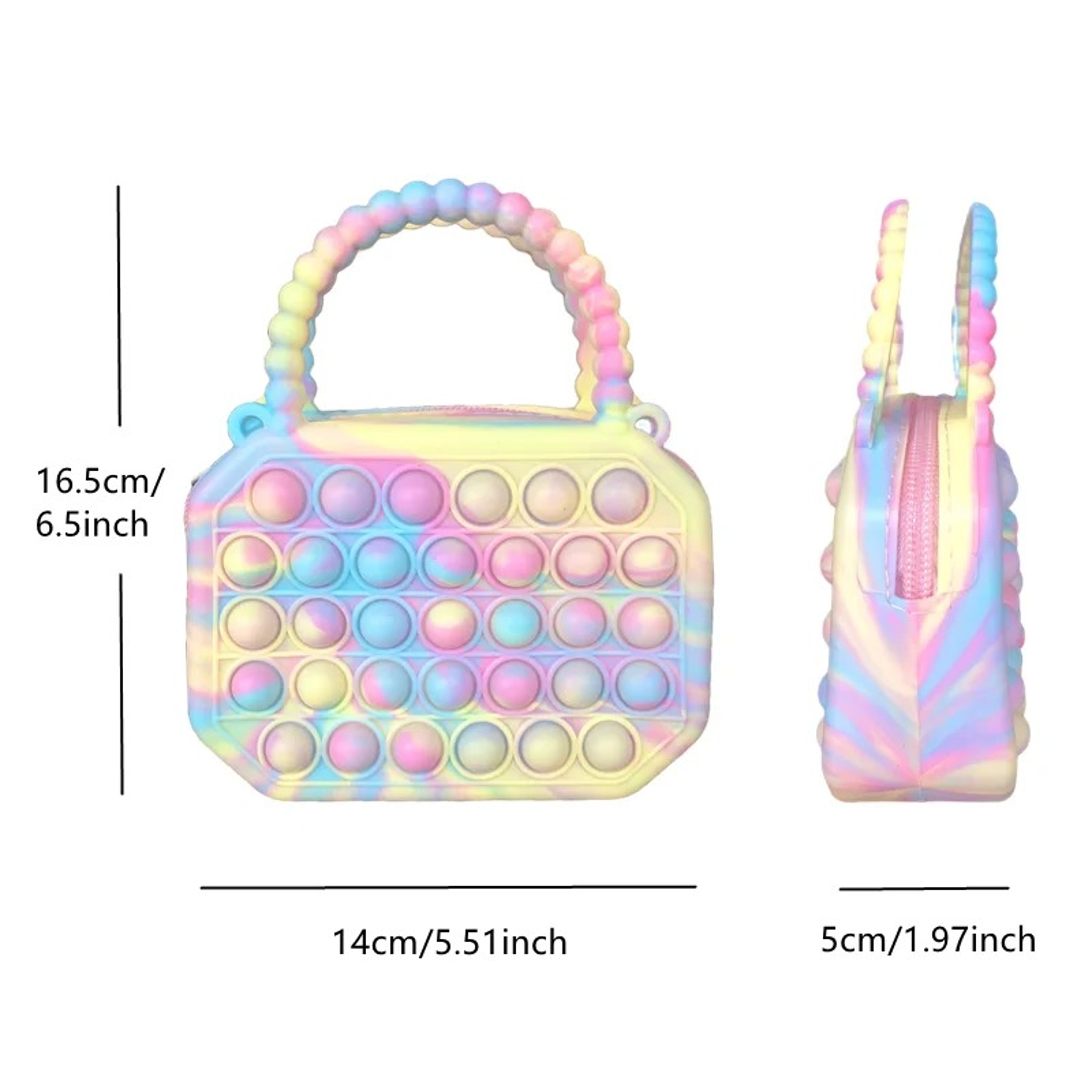Pop Purse Silicone Sensory Push Pop Bubble Bag, Cute Crossbody Coin Pouch for Kids – view 10