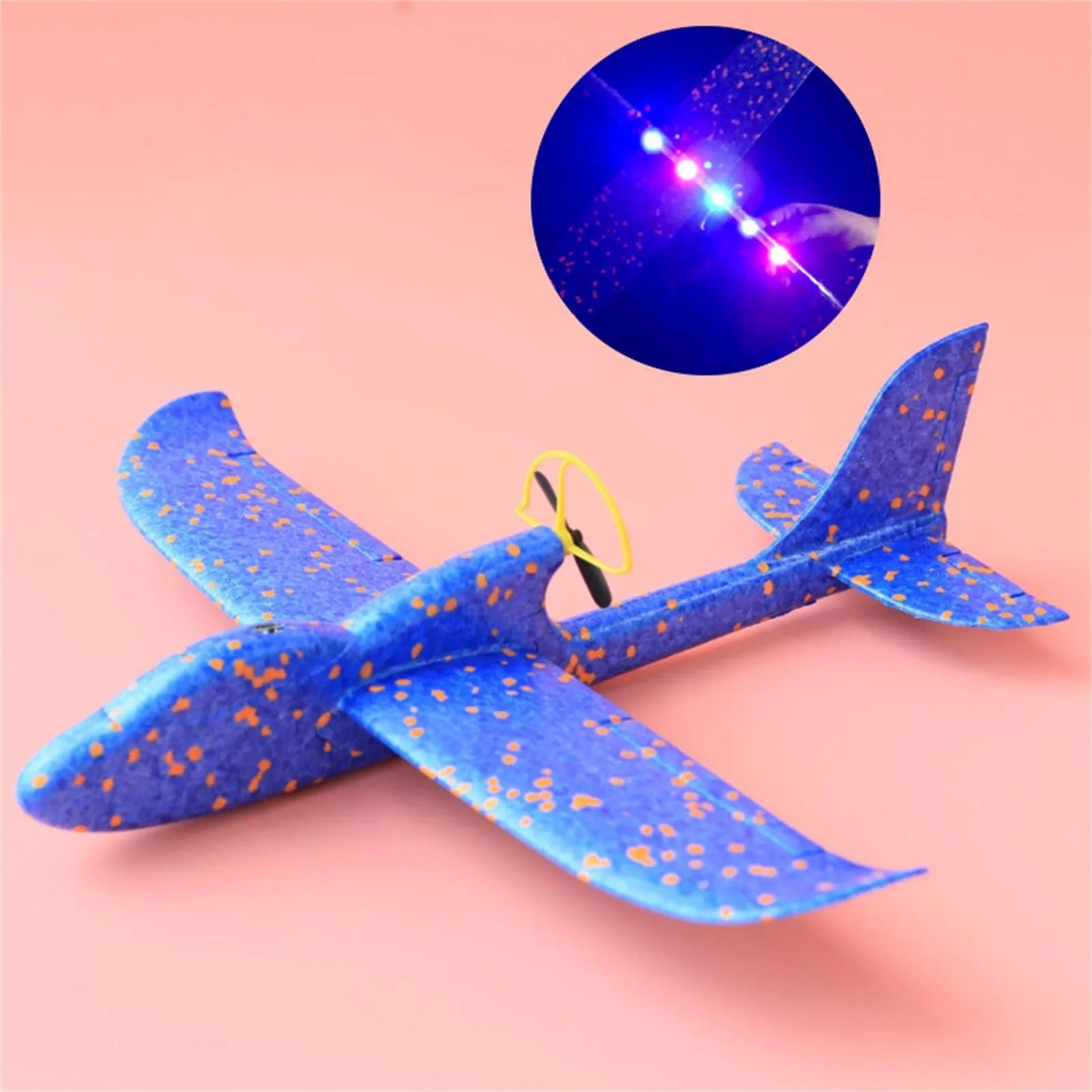 Rechargeable Electric Foam Glider LED Hand Throw Airplane Automatic Flight Outdoor Fun Toy For Chil 0