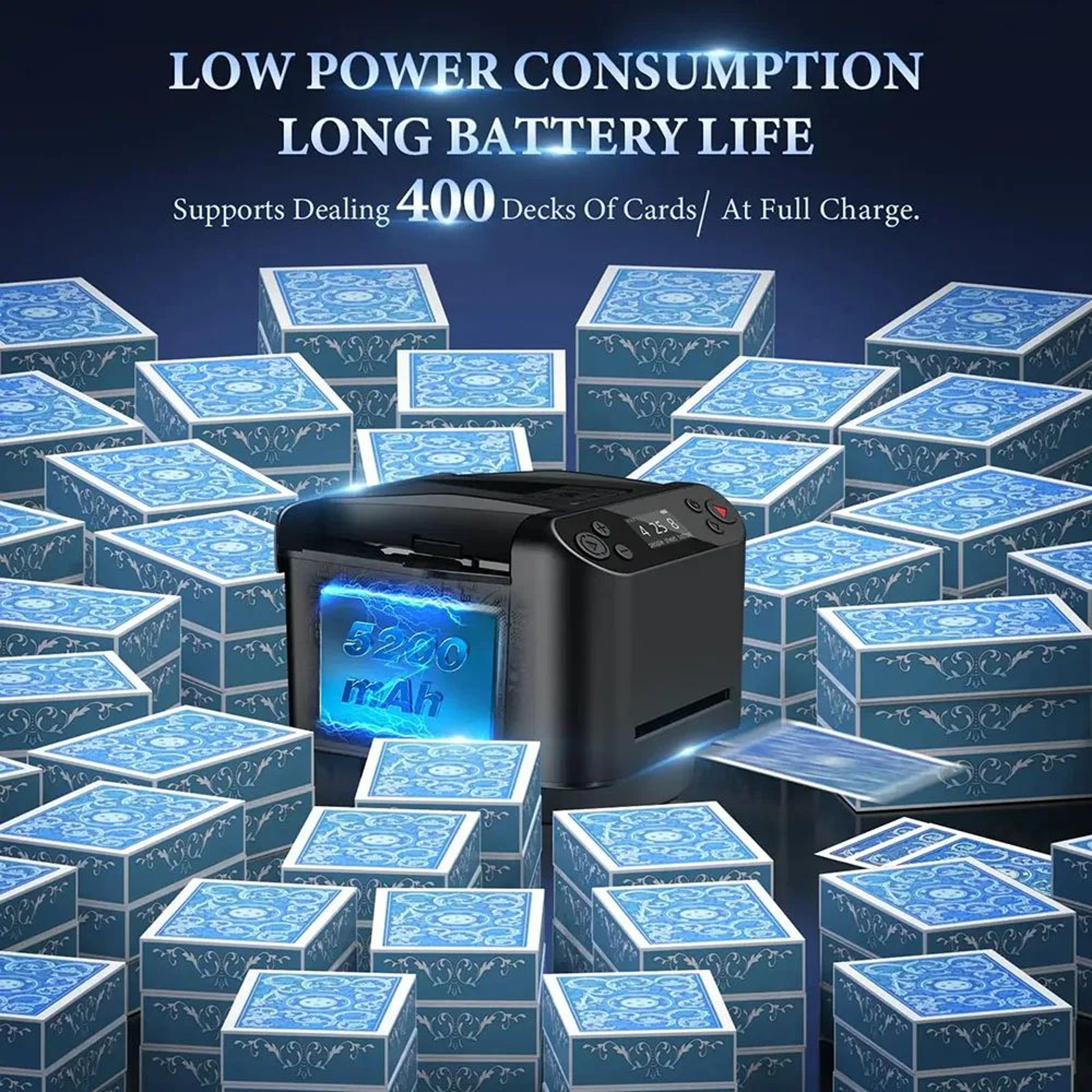 360 Rotating Automatic Card Shuffle  Dealer Machine 2in1 Playing Cards Shuffling  Dealing Tool For  3