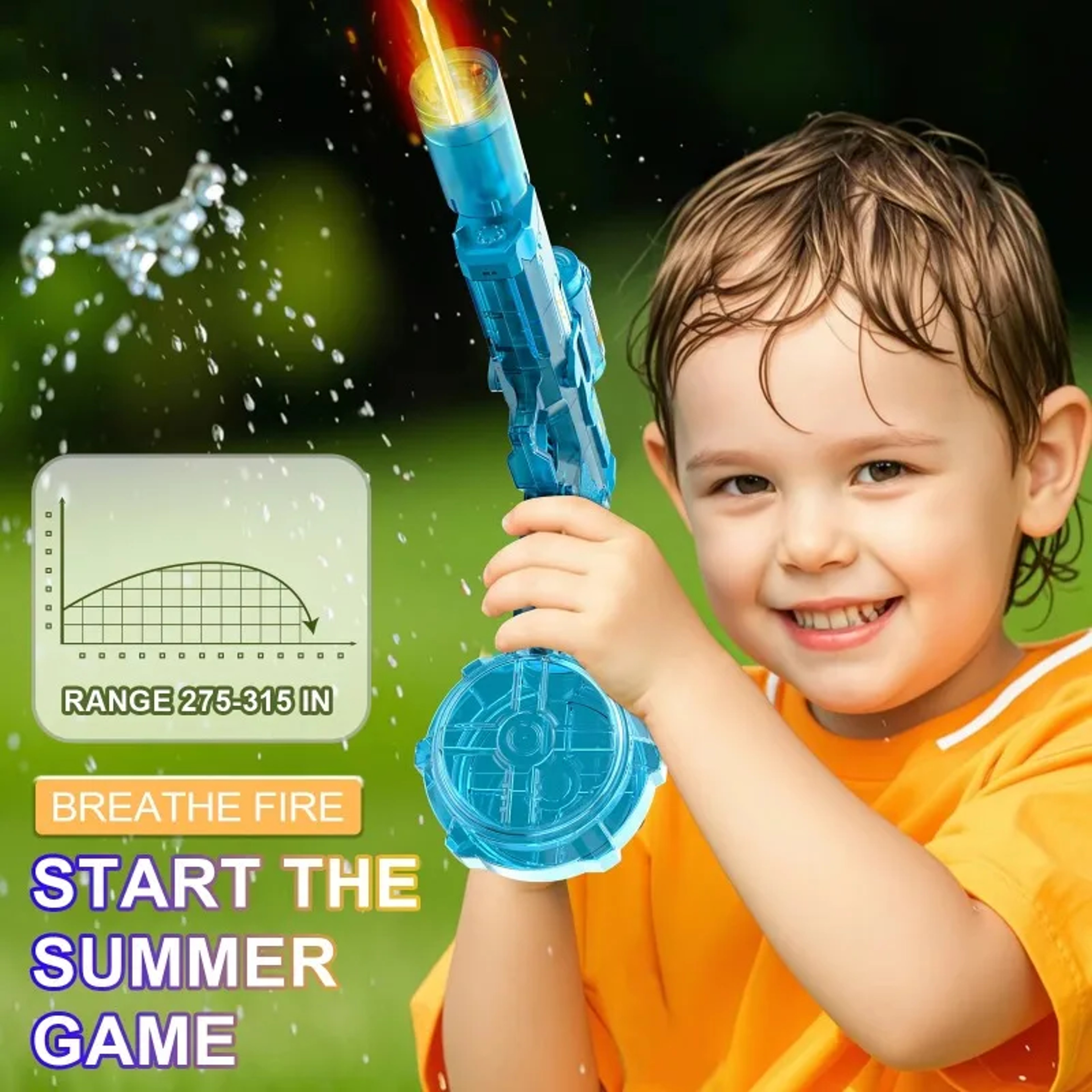 LED Light Emitting Electric Water Gun for Kids, Automatic Sensor Lights Water Pistol Summer Outdoor Beach Pool Toy – view 4
