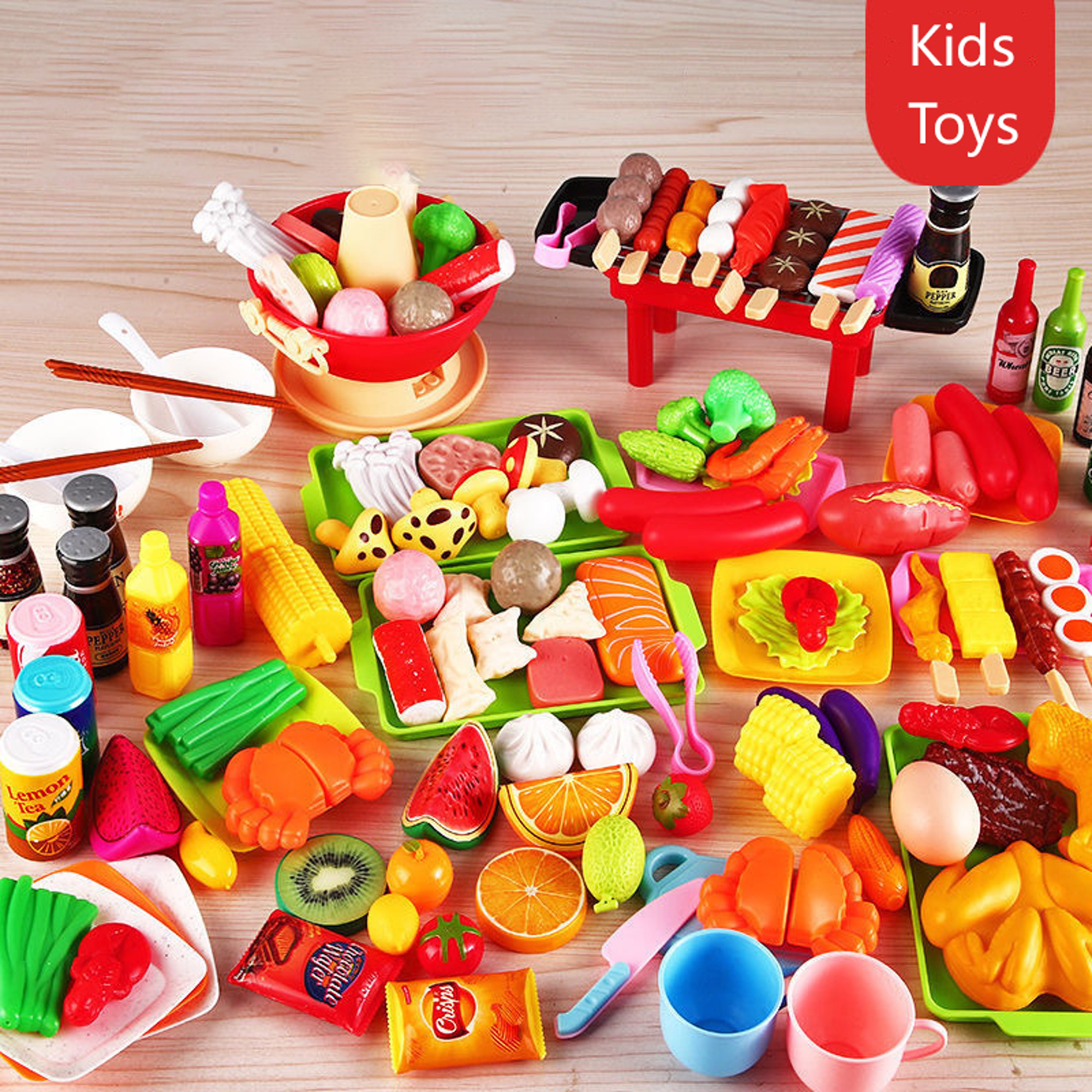 Kids Pretend Play Kitchen Toys, Educational Play House, Simulation Food, Interactive Toys Gifts for Children – view 1