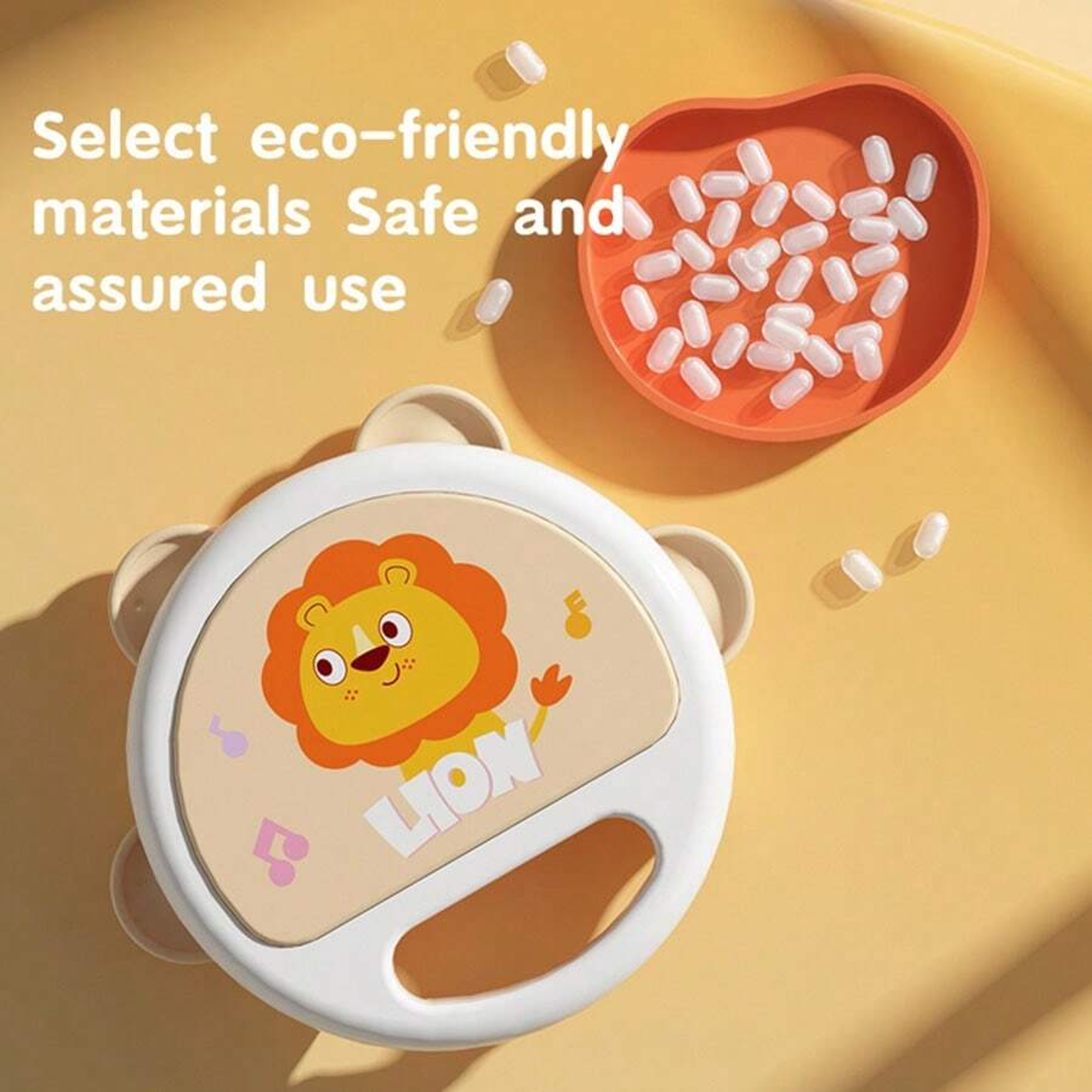 Adorable Baby Clapping Tambourine, Handheld Percussion Instrument, Delicate Tambourines for Kids Early Learning – view 4