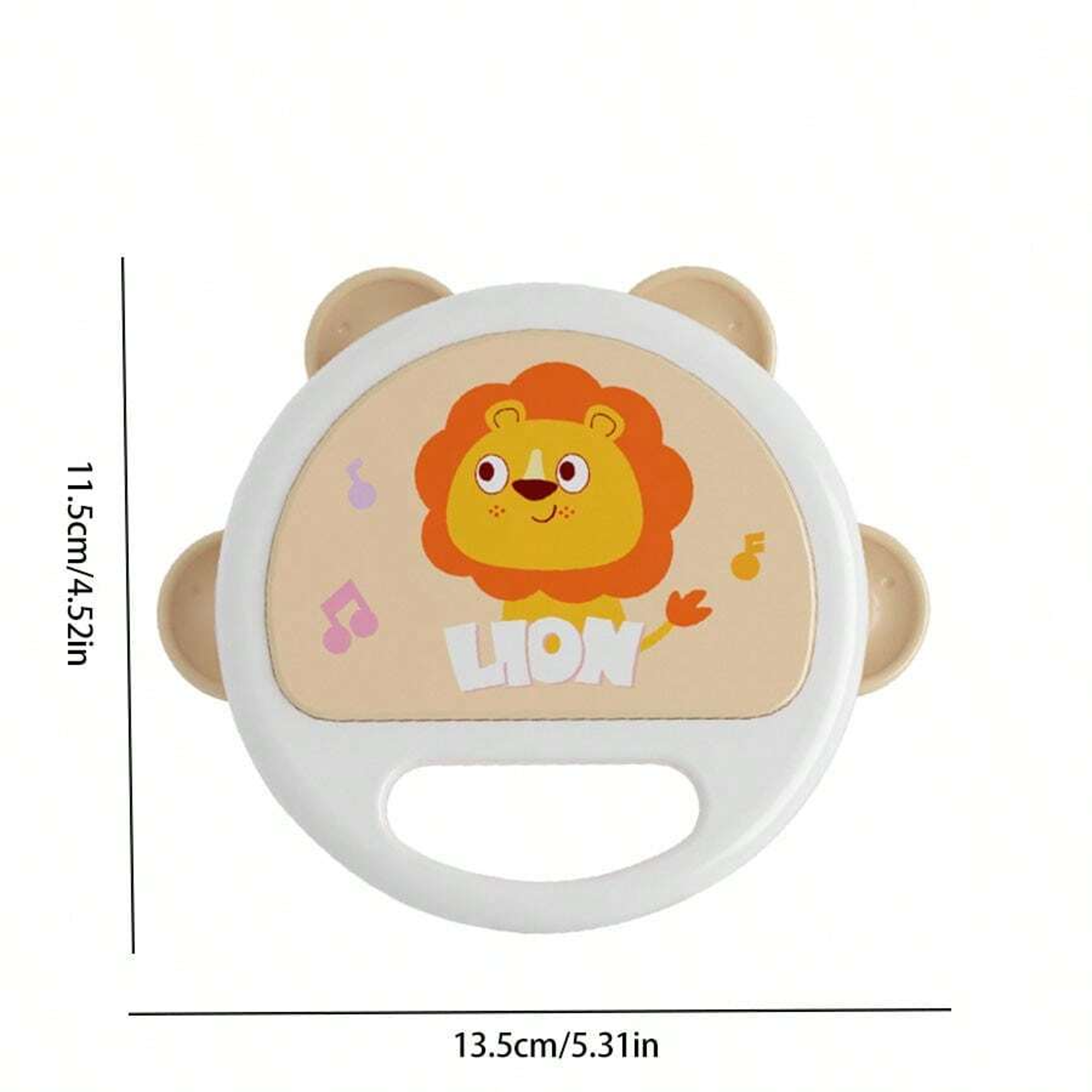 Adorable Baby Clapping Tambourine, Handheld Percussion Instrument, Delicate Tambourines for Kids Early Learning – view 6