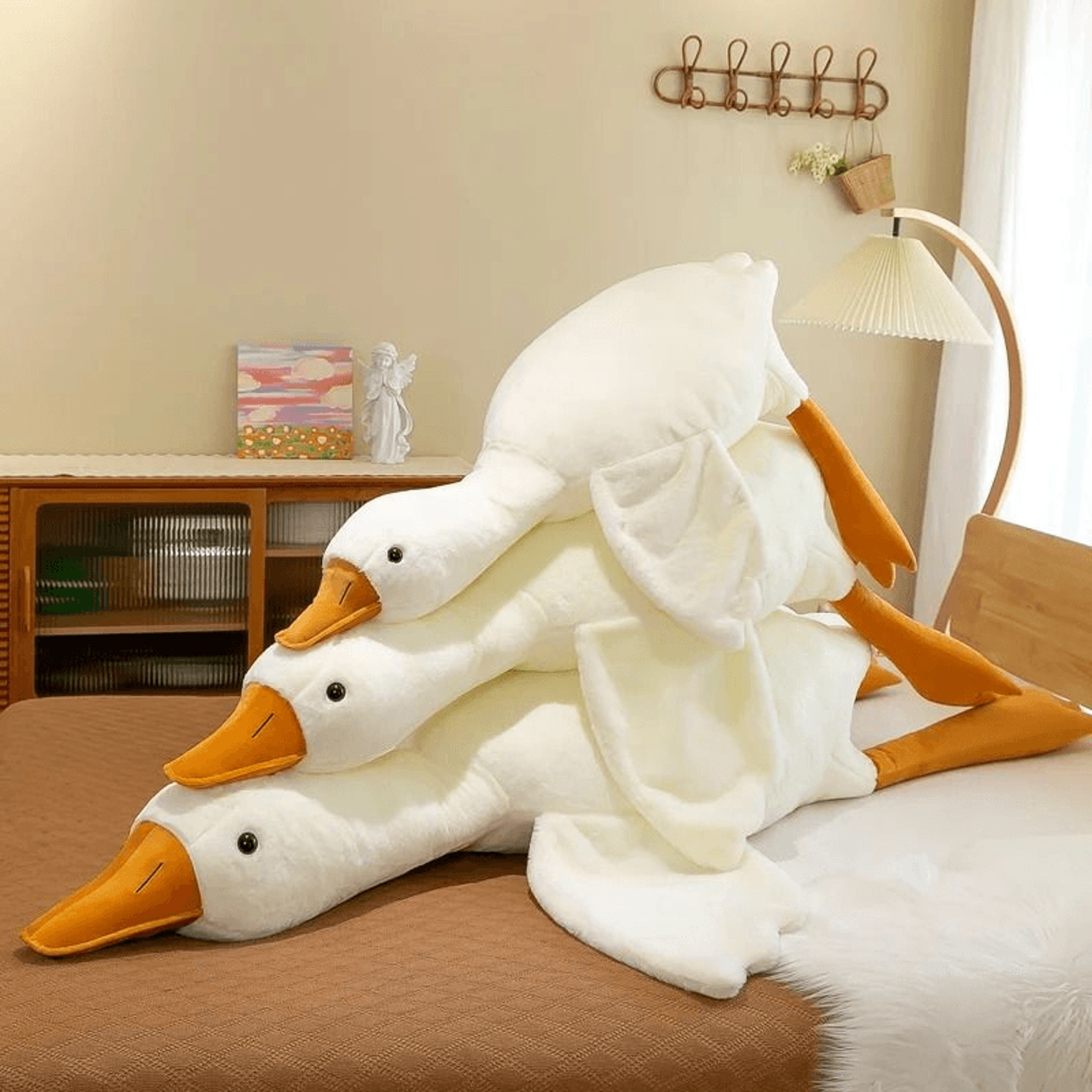Big White Goose Plush Pillow for Sleep, Cuddling, Relaxation & Comfort Gifting – view 6