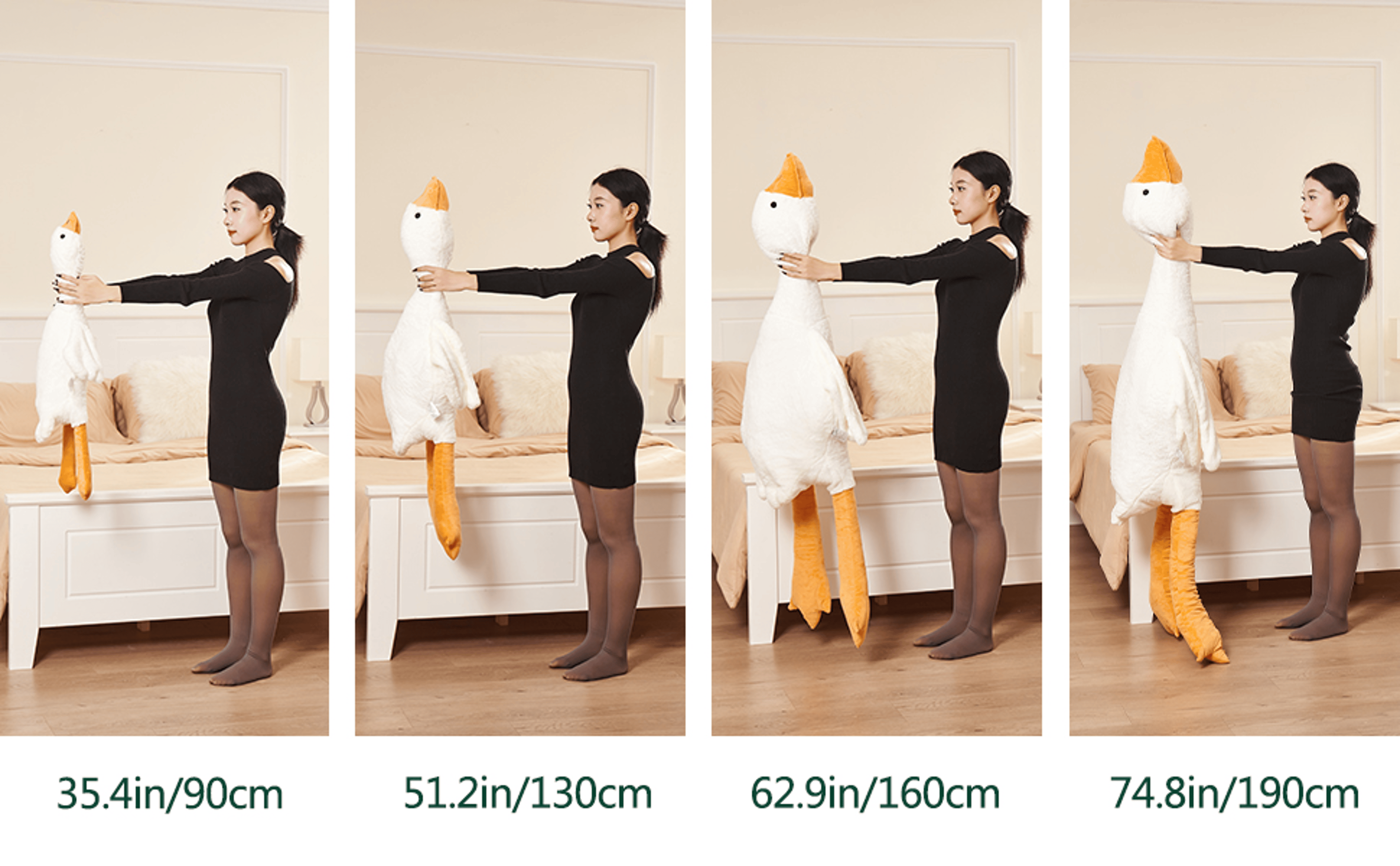 Big White Goose Plush Pillow for Sleep, Cuddling, Relaxation & Comfort Gifting – view 15