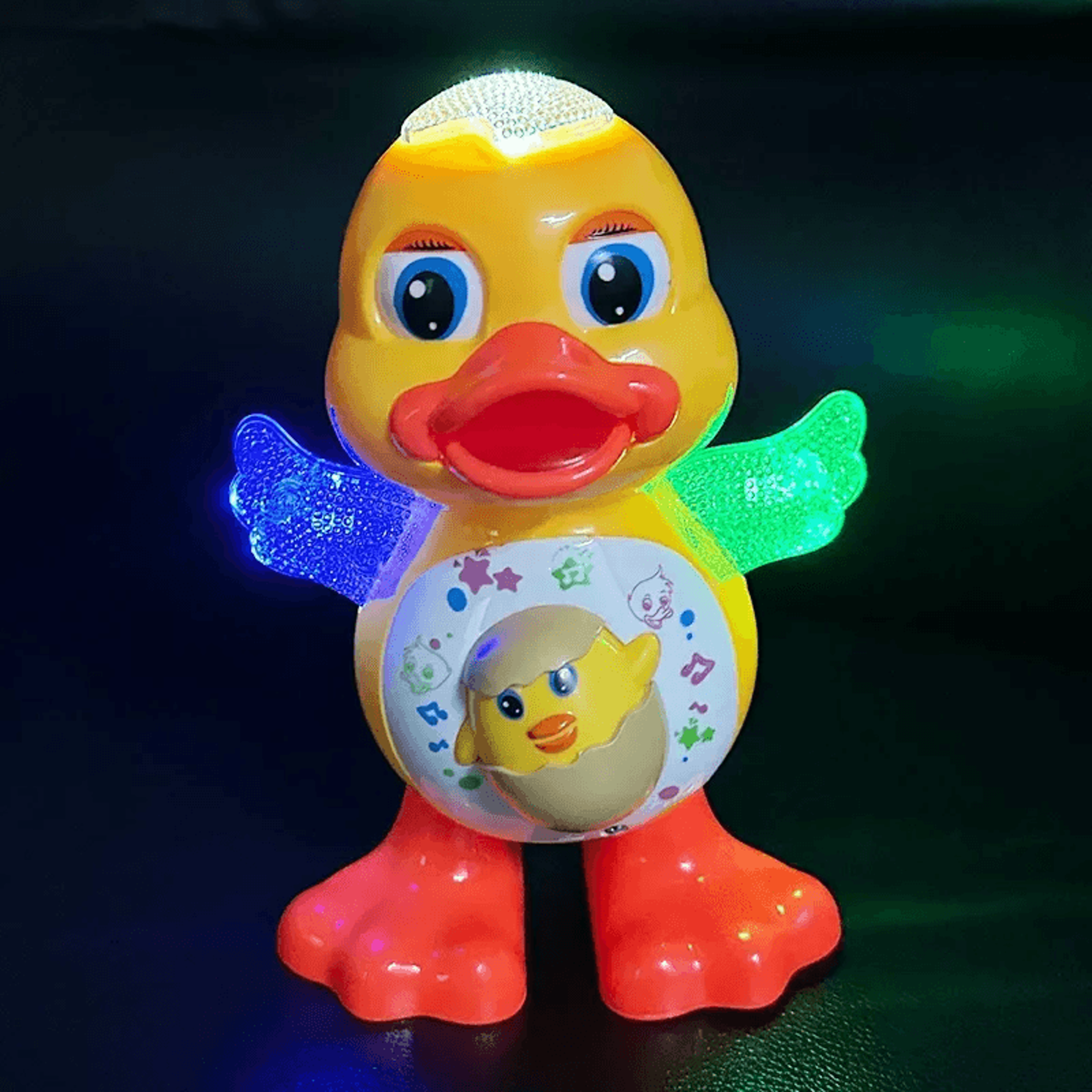 Interactive duck toy for sensory play