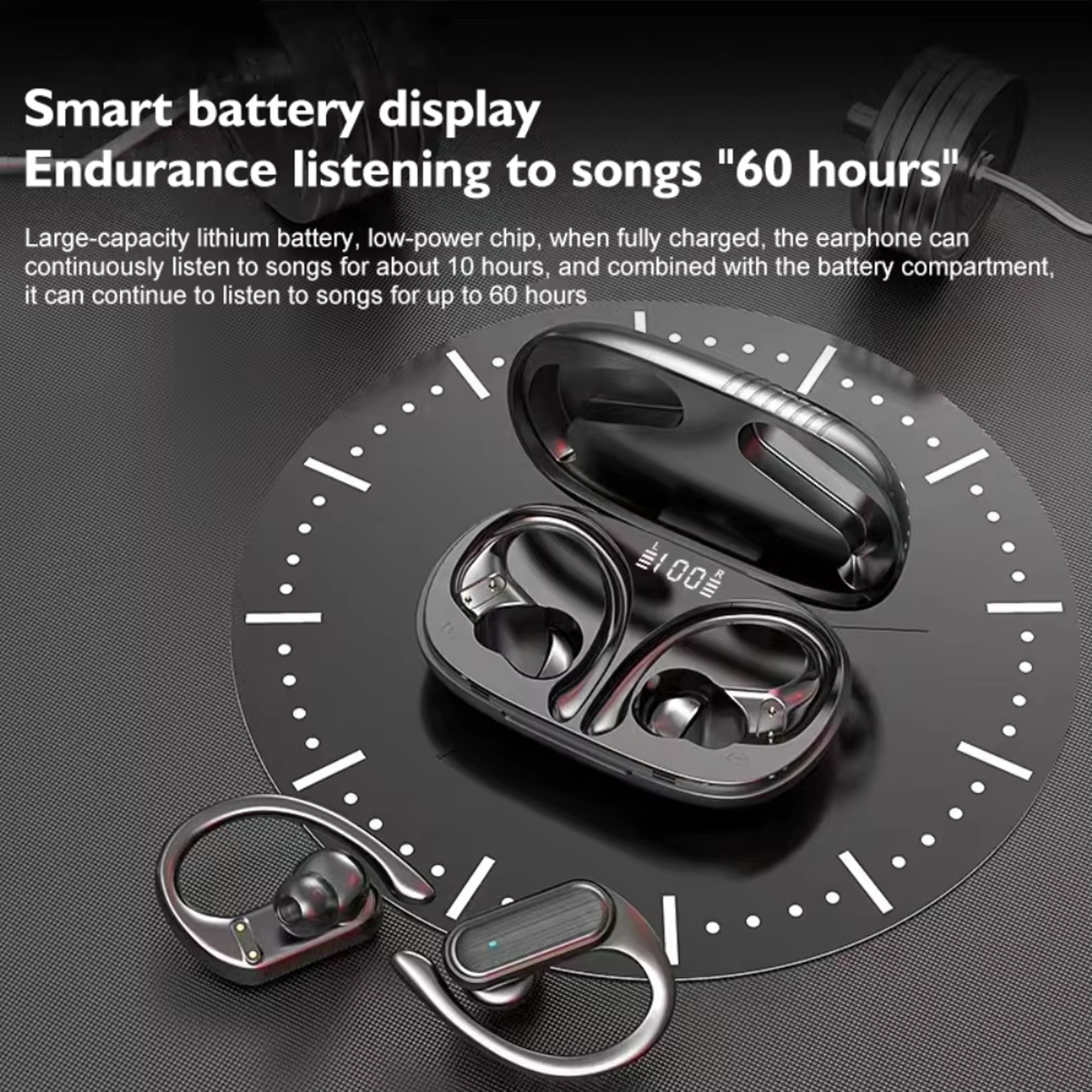 Wireless Bluetooth Earphones HiFi Sound Ultra Light For Gaming Sports  Running 4