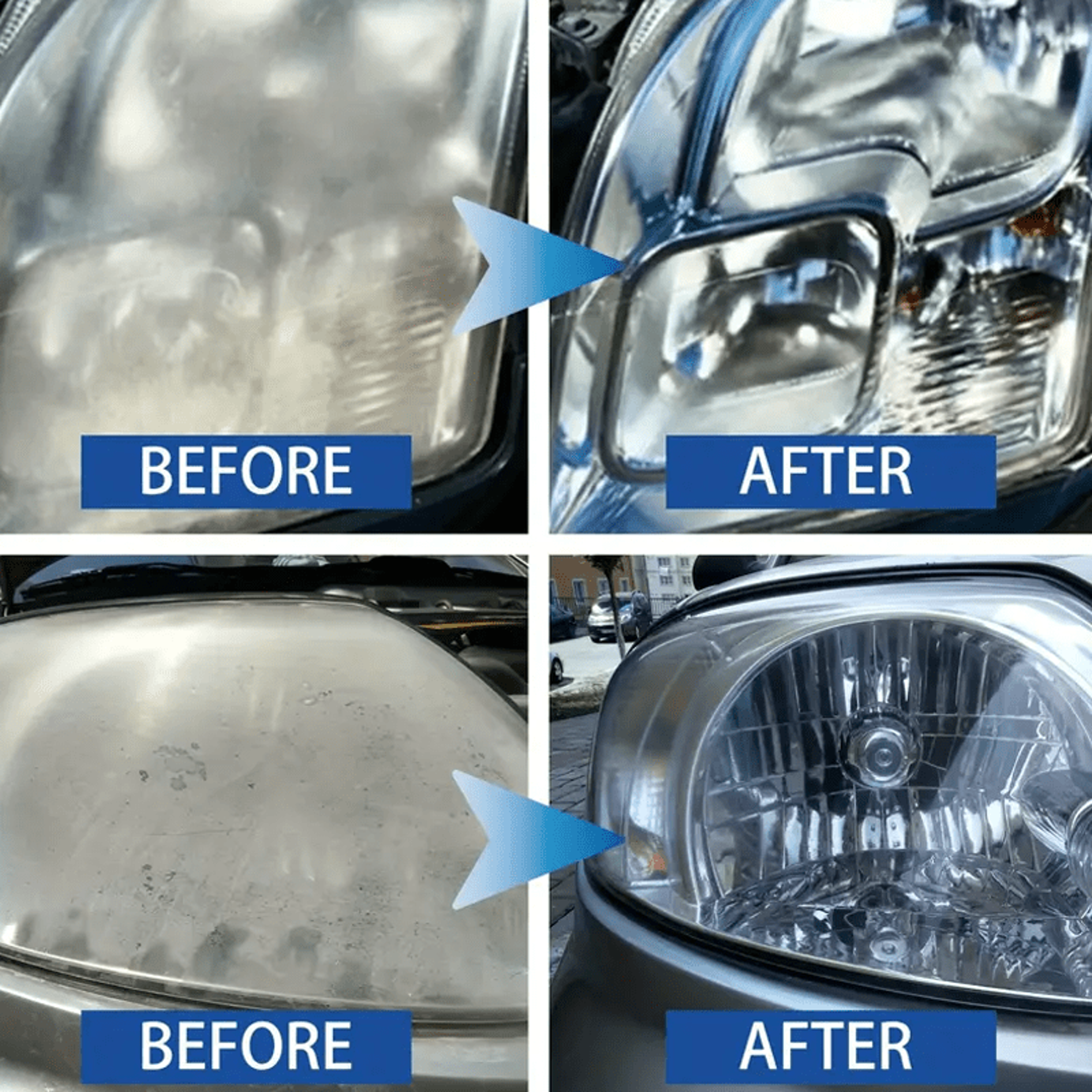 Professional Car Headlight Restoration Kit Remove Yellowing Oxidation  Defogging for CrystalClea