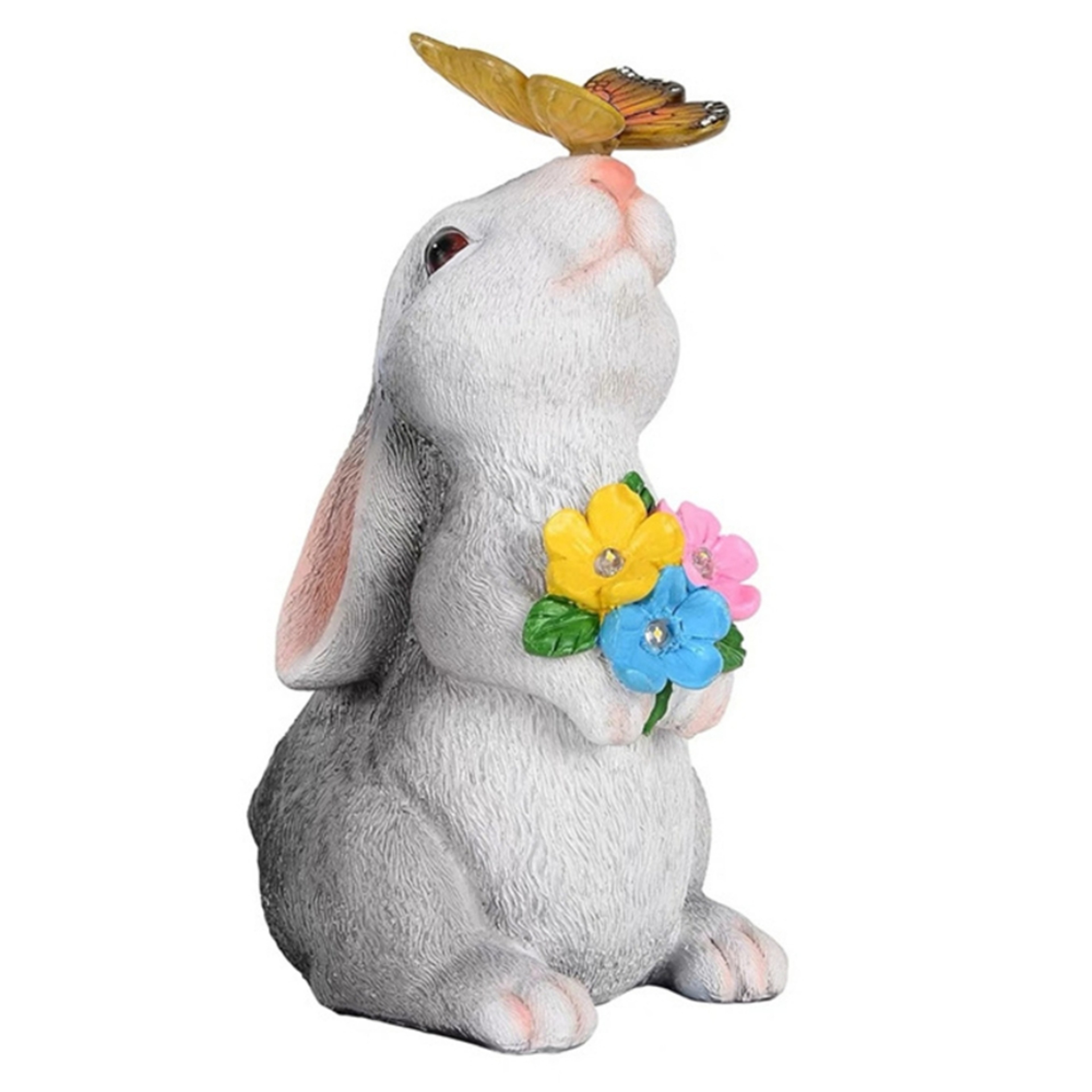 Solar-Powered Bunny Statue with LED Light – Outdoor Garden Figurine & Decoration – view 8