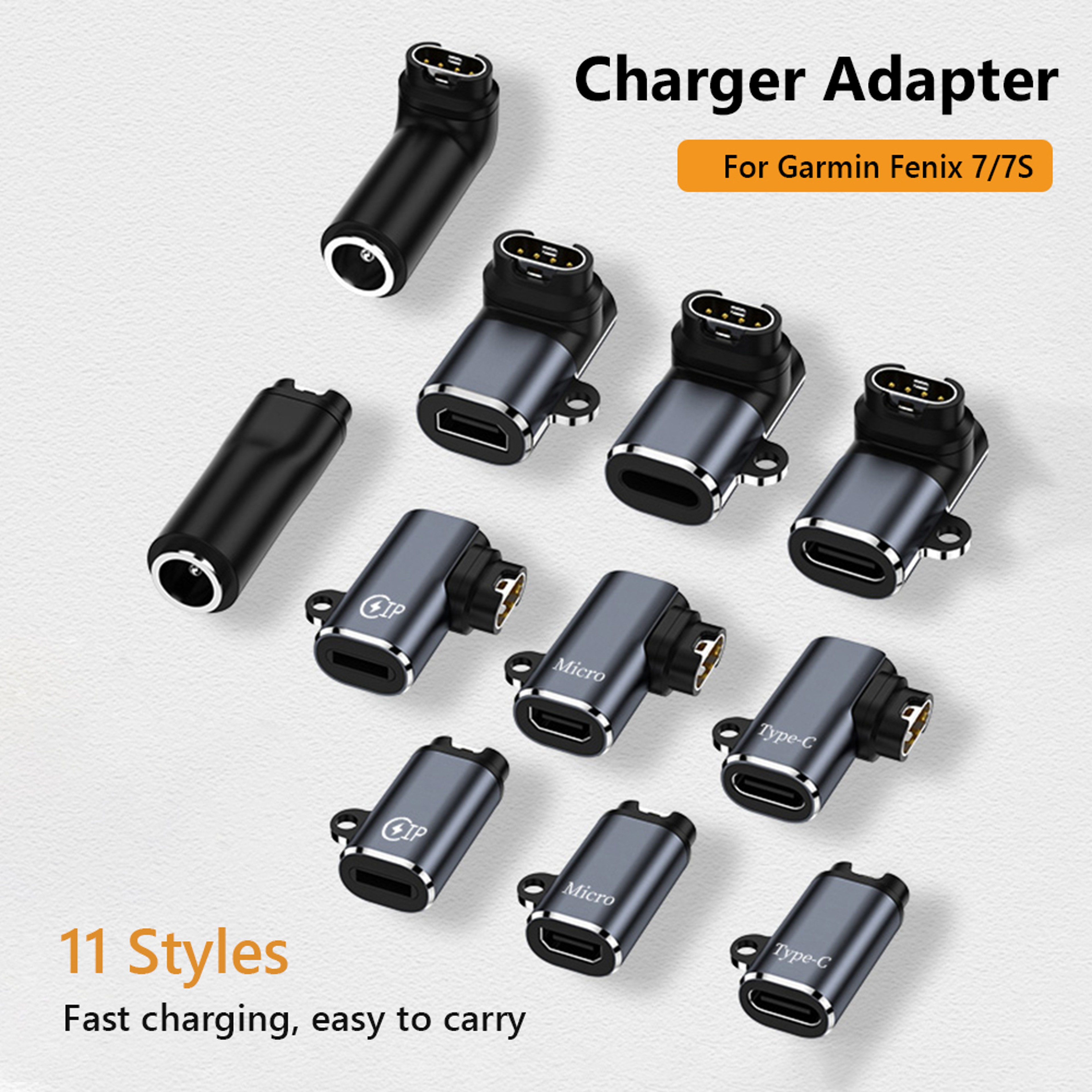 Garmin Watch Charger Adapter Portable USB Charging Converter With Type CMicro USB For Fenix 765 Ins 4