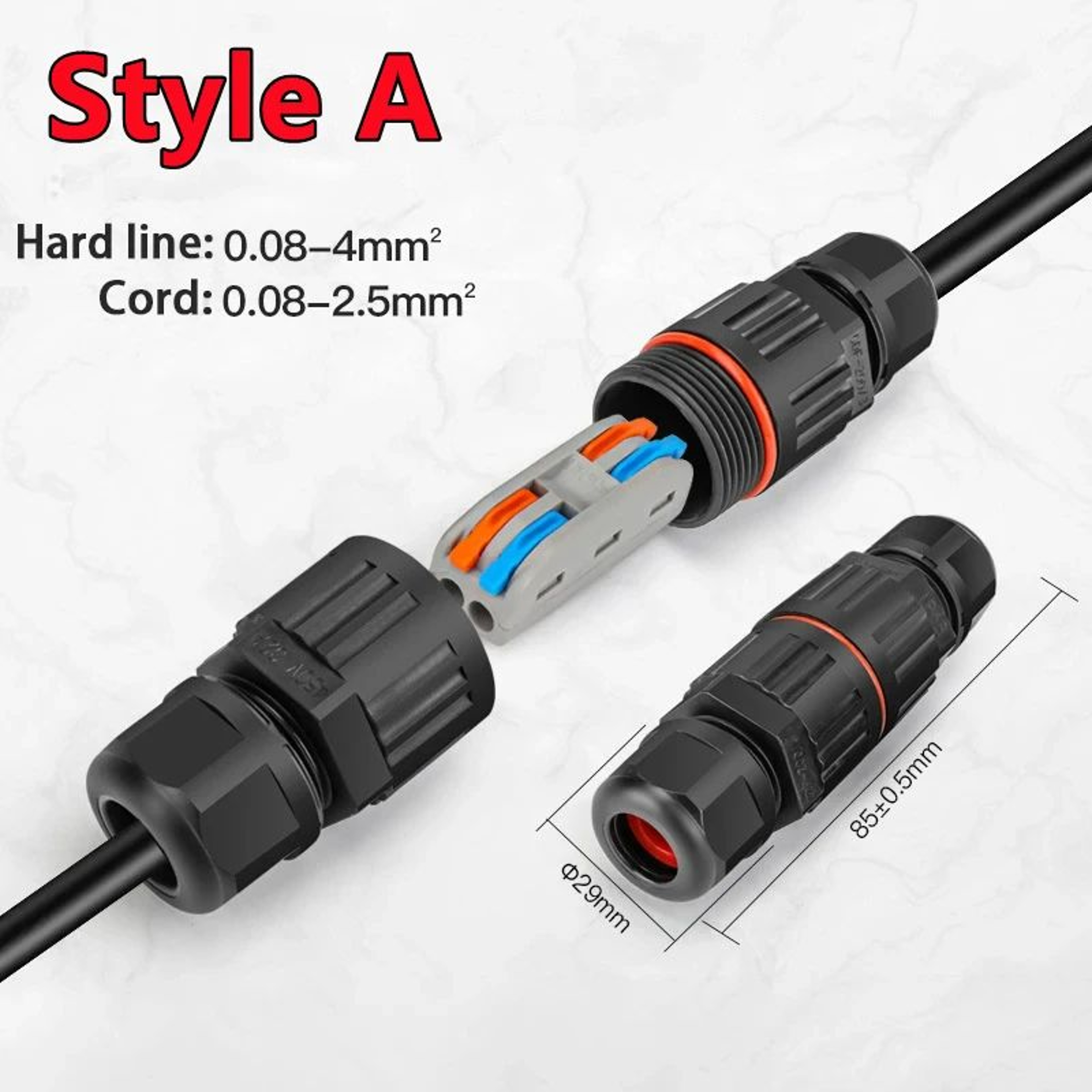 Outdoor Waterproof Connector Pin Solderless Quick Wire Joint For LED Lamp Wiring And Rainproof Term 6