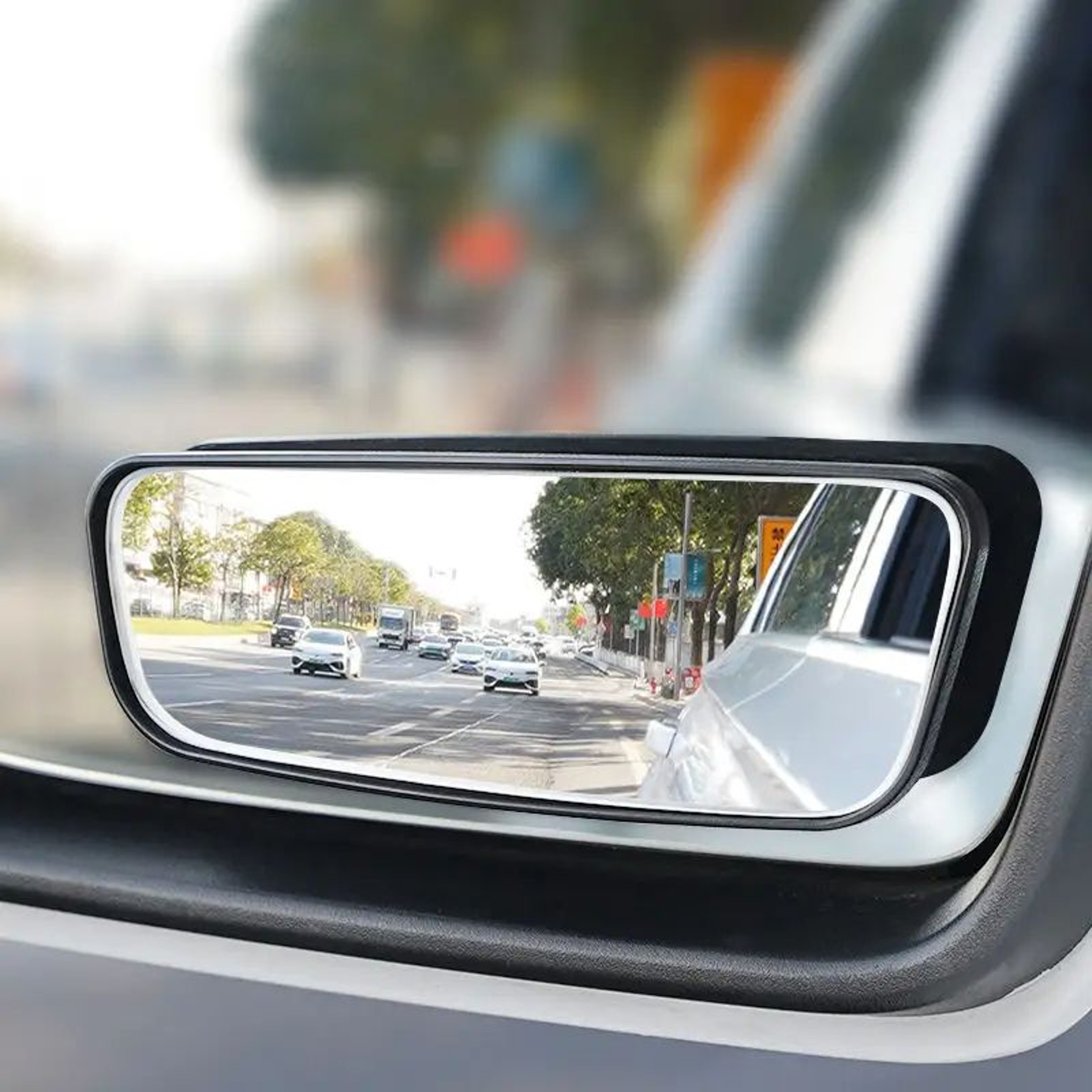 2Pcs Adjustable Blind Spot Mirror For Car Auxiliary Rearview Convex Mirror With Round Frame Wide An 1