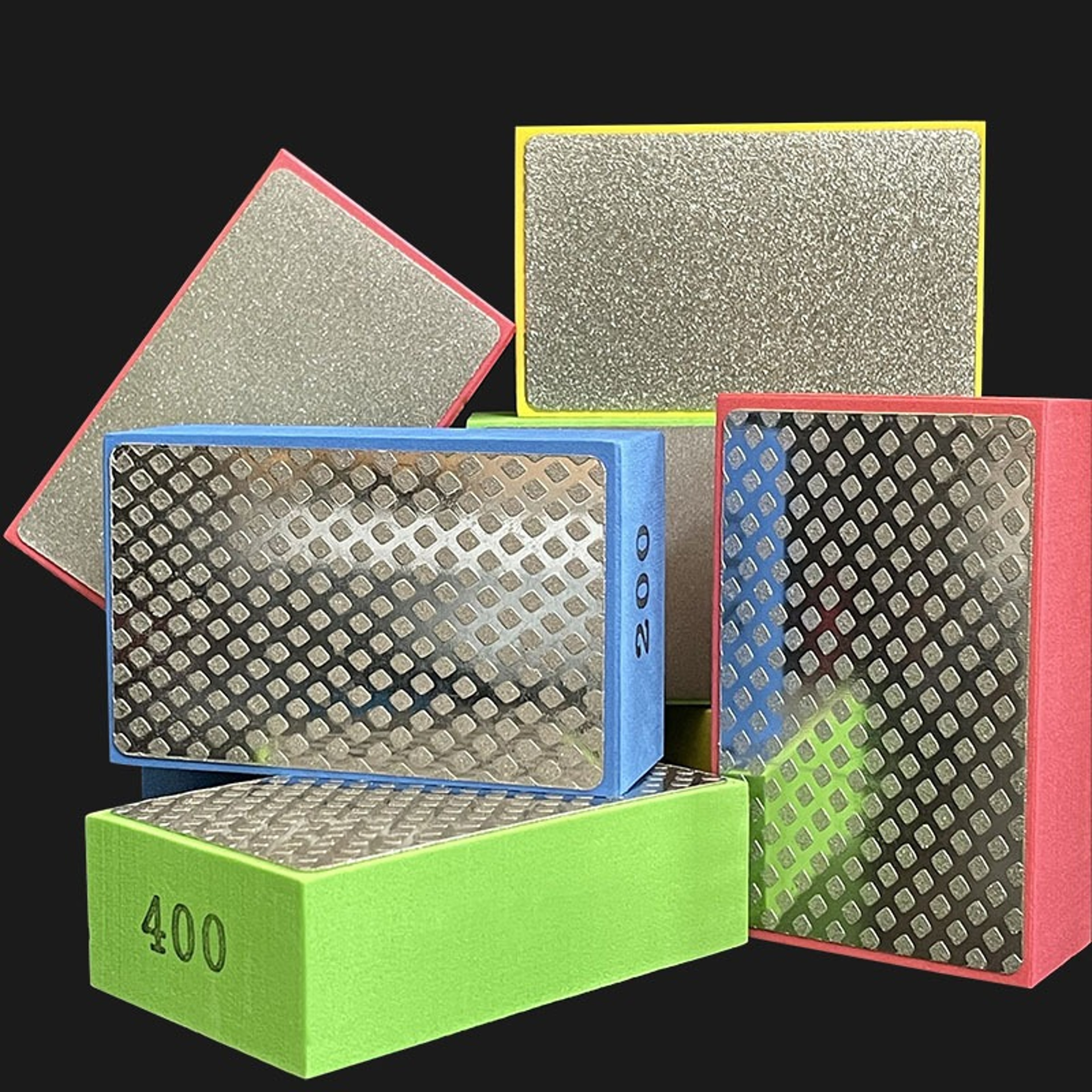 Diamond Hand Polishing Pads, Tile, Glass, Stone & Marble Abrasive Grinding Block Pad, Sanding Disc Polisher Tools – view 1
