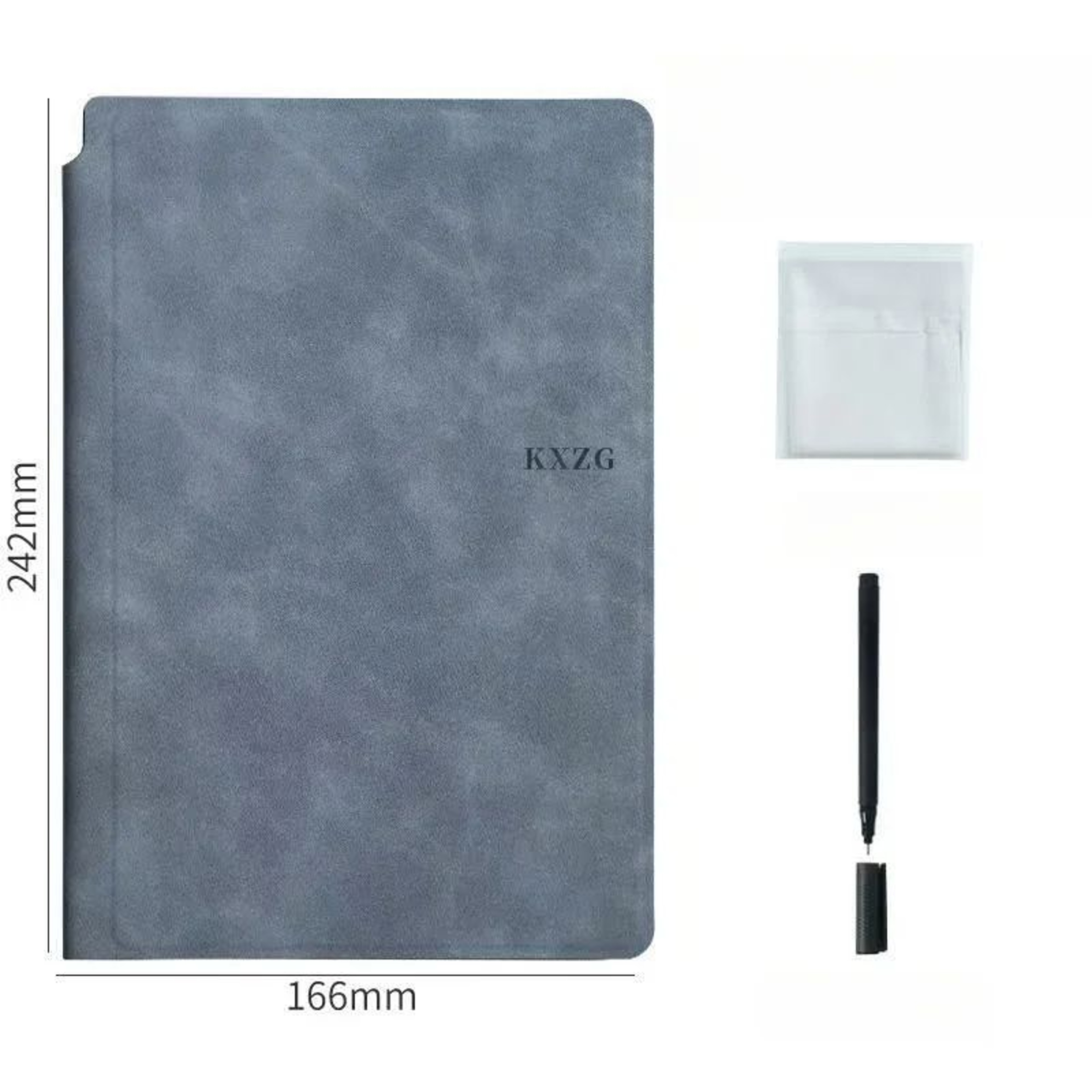 Reusable Whiteboard Notebook Set With Pen Erasing Cloth Leather Memo Pad Weekly Planner Portable St 4