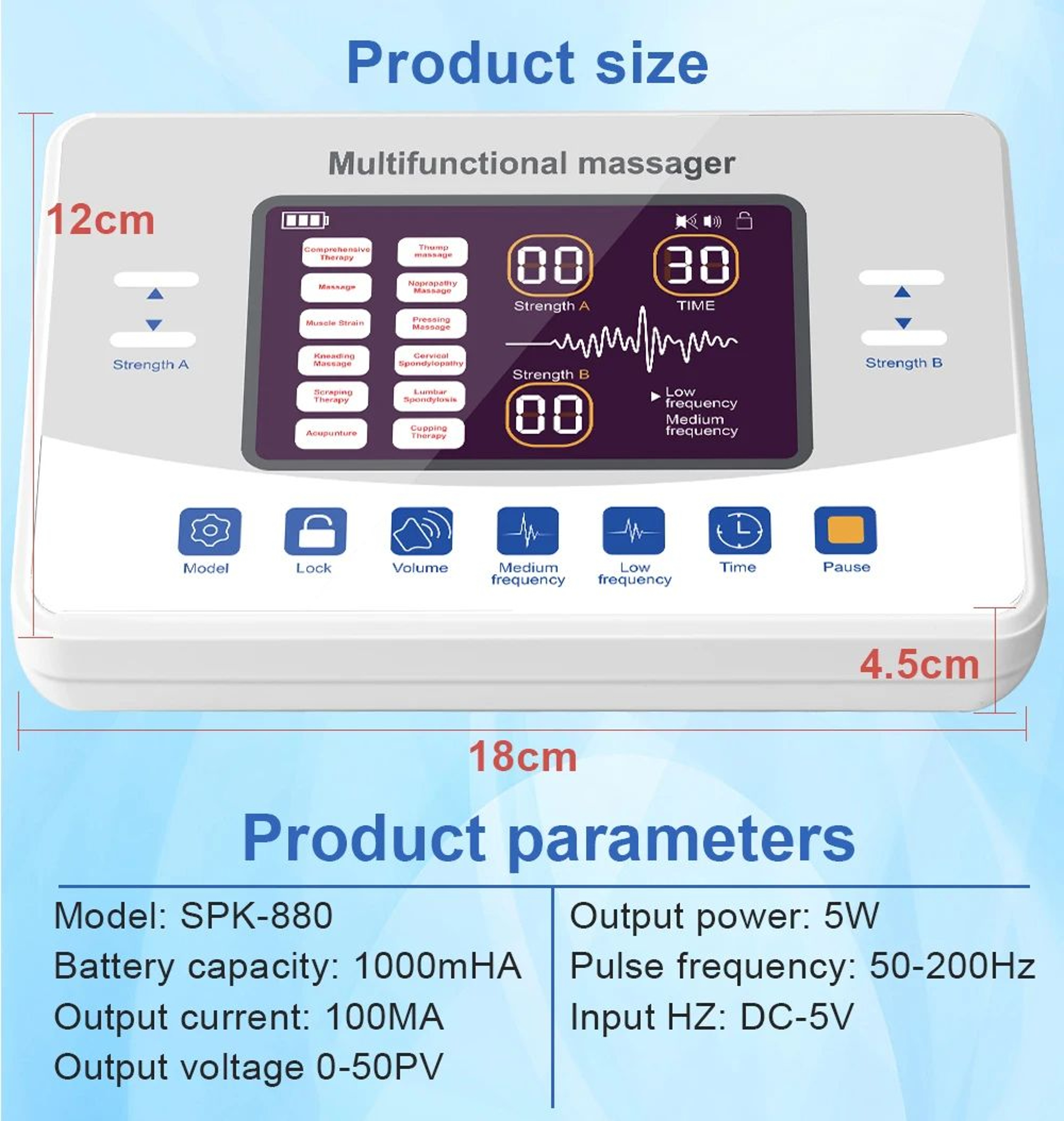 Low Frequency Therapy Device TENS Machine EMS Muscle Stimulator For Pain Relief Electronic Pulse Ma 5