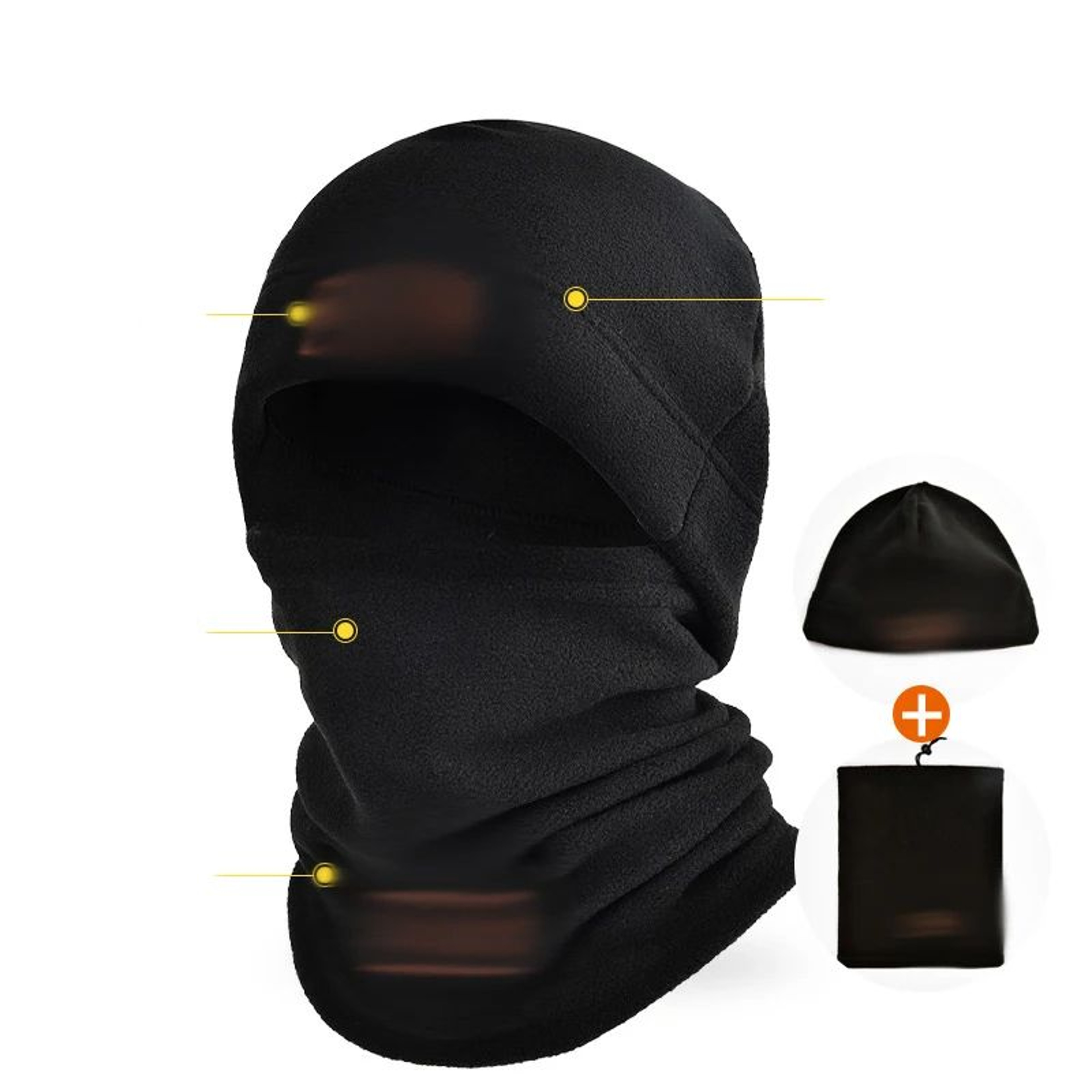 Fleece Neck Cover Hat Gloves Set For Winter Outdoor Cycling Mountaineering Cold Weather Mask Cotton 1