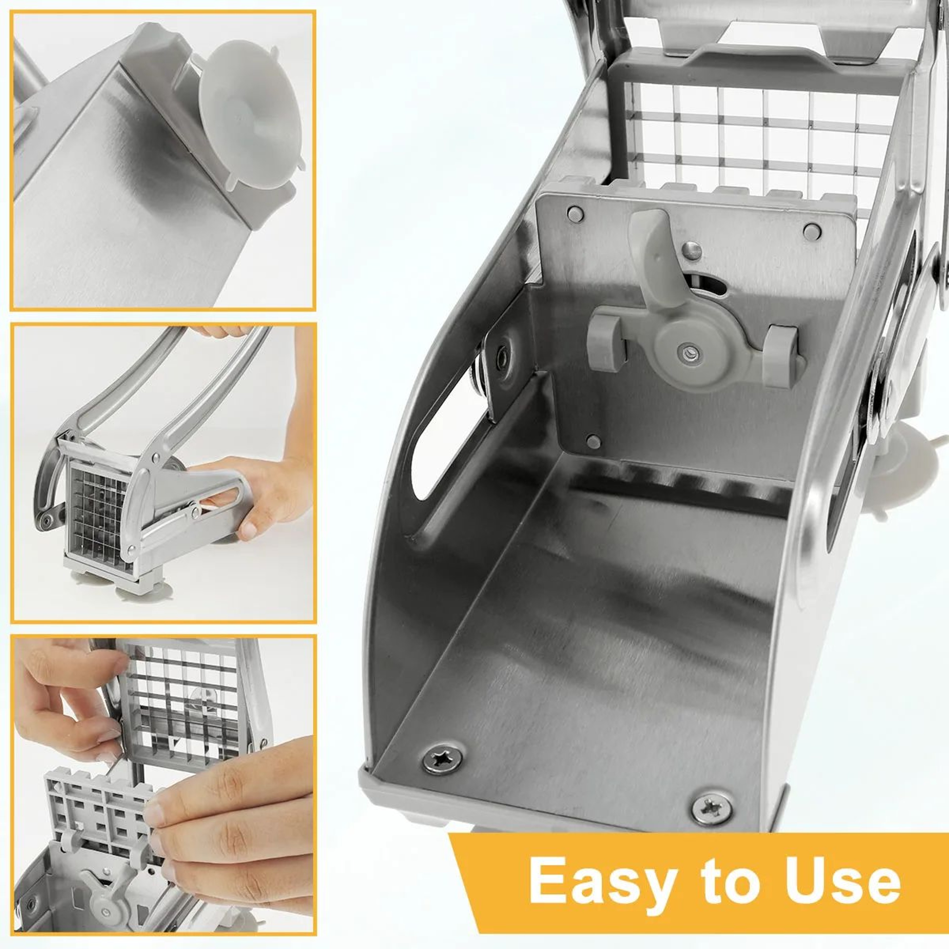 Stainless Steel French Fry Cutter Manual Potato Chipper With Sharp Blades Multifunction Vegetable F 4