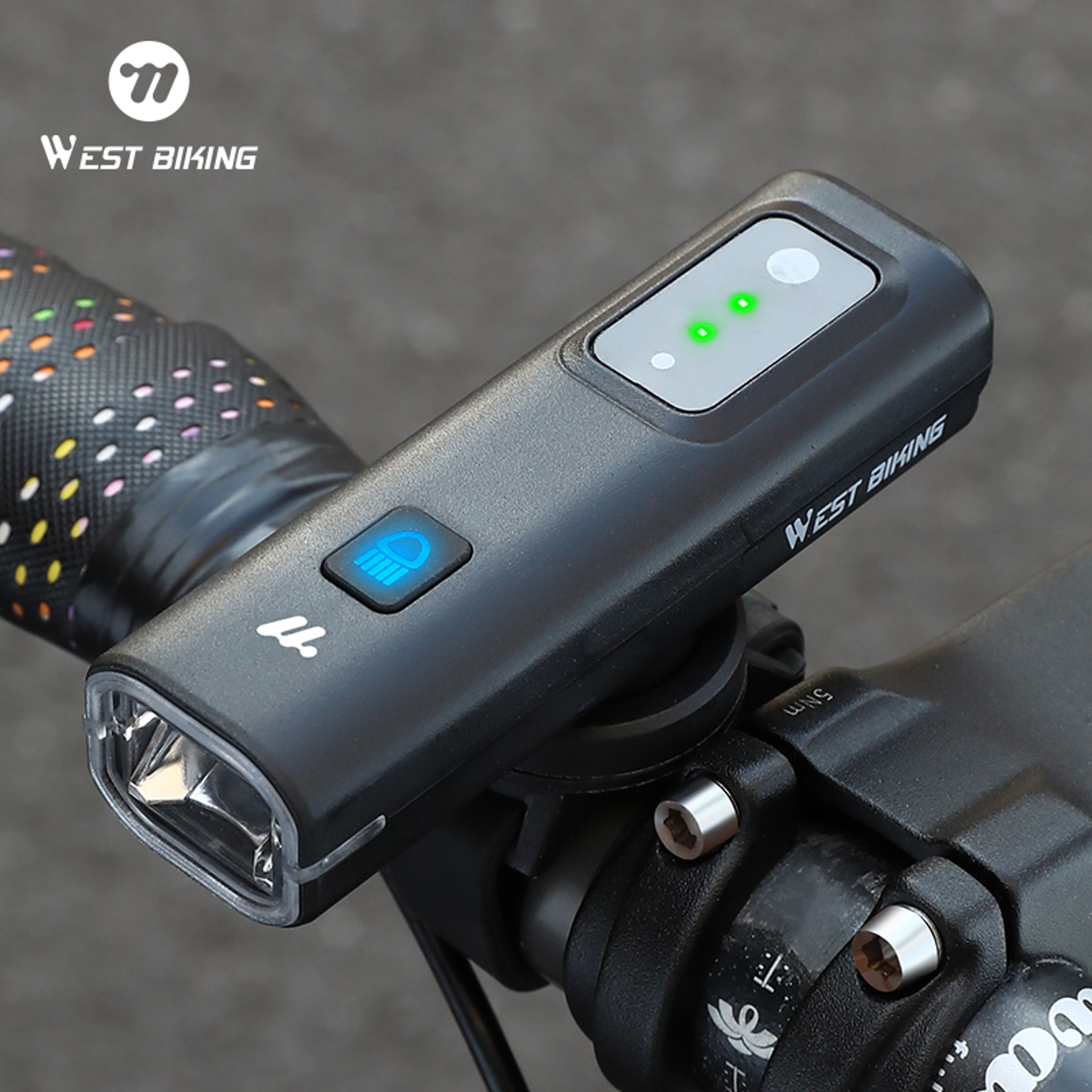 Bicycle Headlight, Intelligent Light Sensing Quick Release Bike Front Light & Portable Cycling Flashlight – view 1