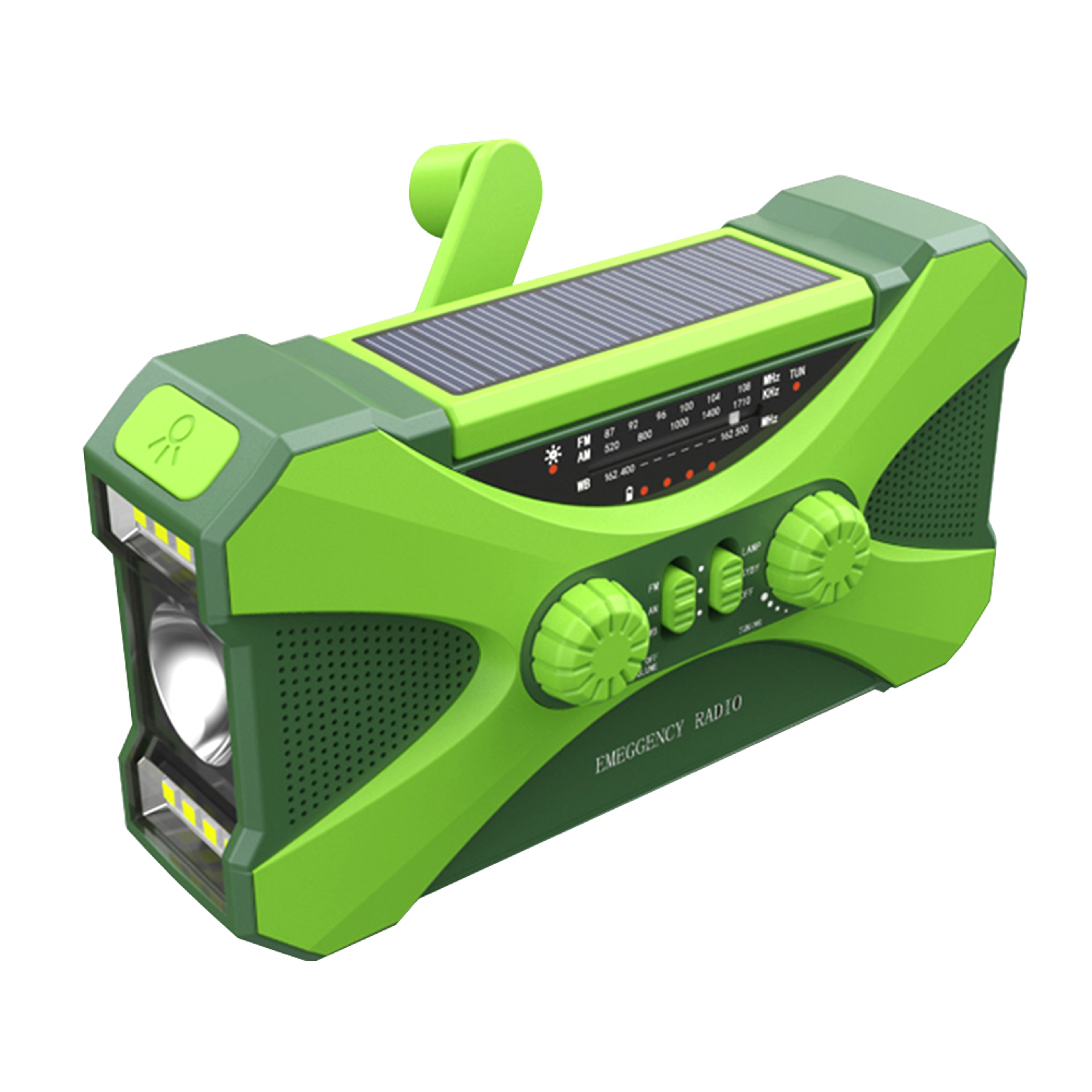 Rechargeable Solar Hand Crank Weather Radio with Dual Speakers, Emergency Crank Radio for Home Use, Outdoor Survival – view 7