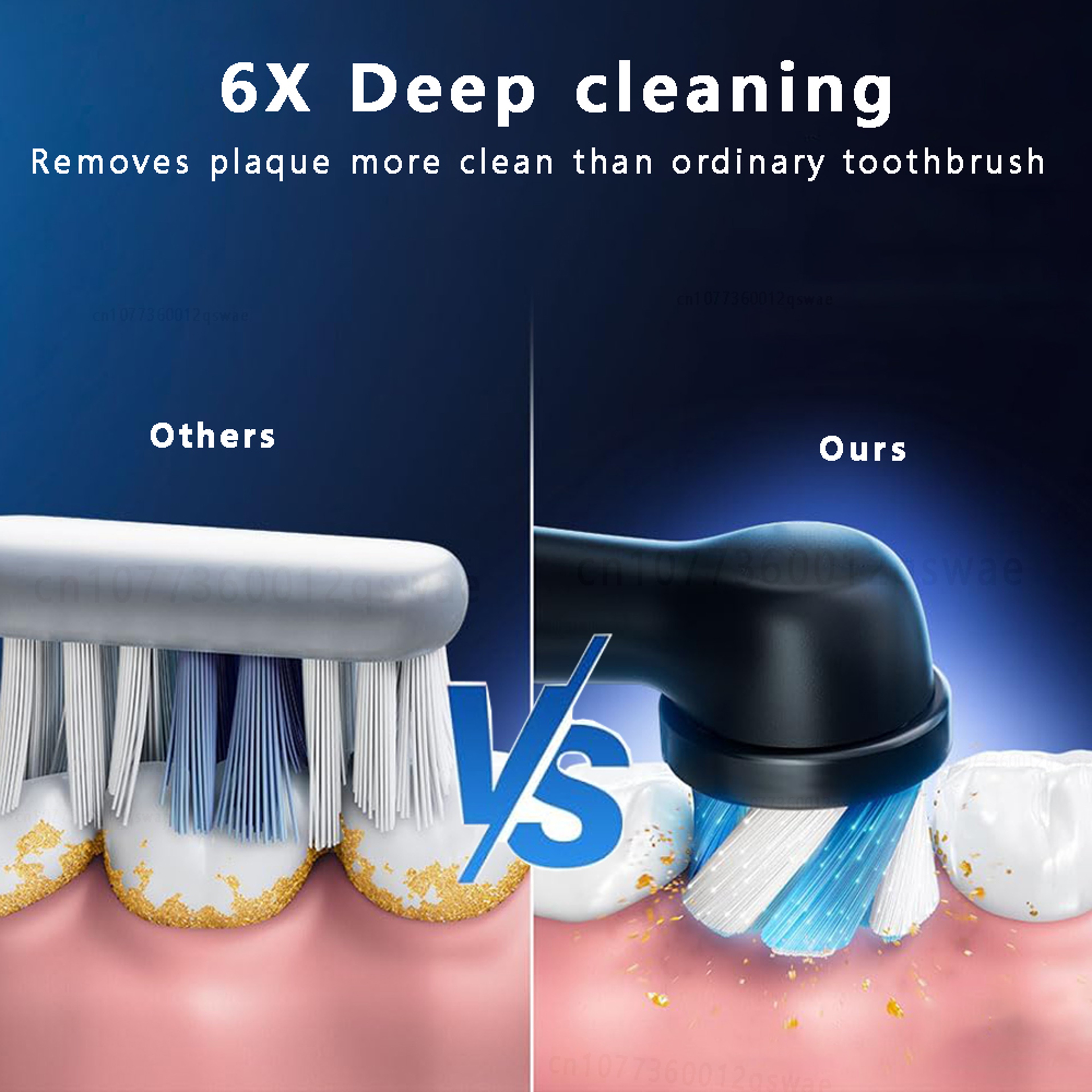 Rechargeable Electric Tooth Brush for Adults, Rotary Cleaning with 8 Brush Heads, 5 Modes, Long-Lasting Battery Power – view 3