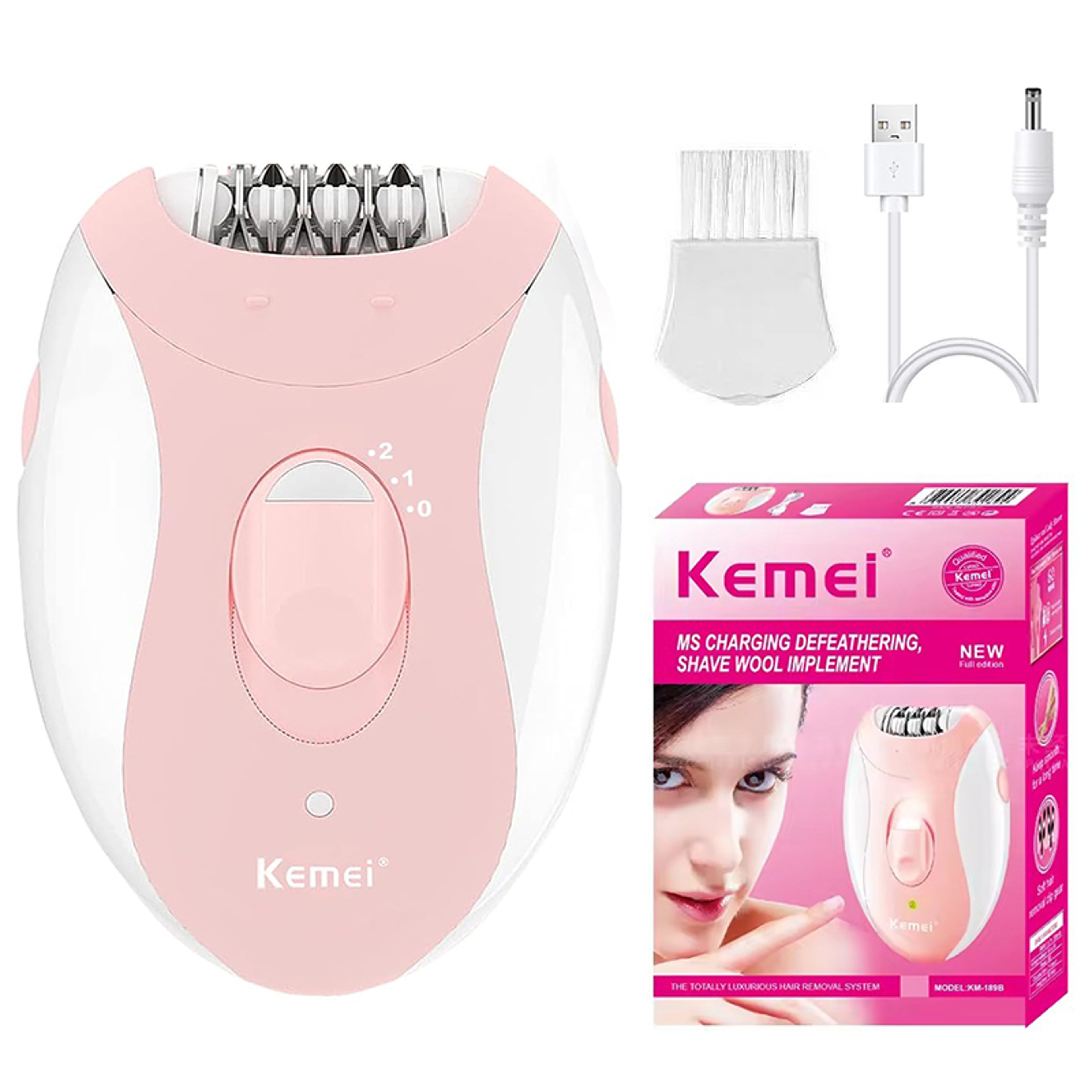 Rechargeable Women Epilator Hair Removal Device for Face, Arms, Bikini Line, Underarms, Legs, Electric Hair Remover – view 7