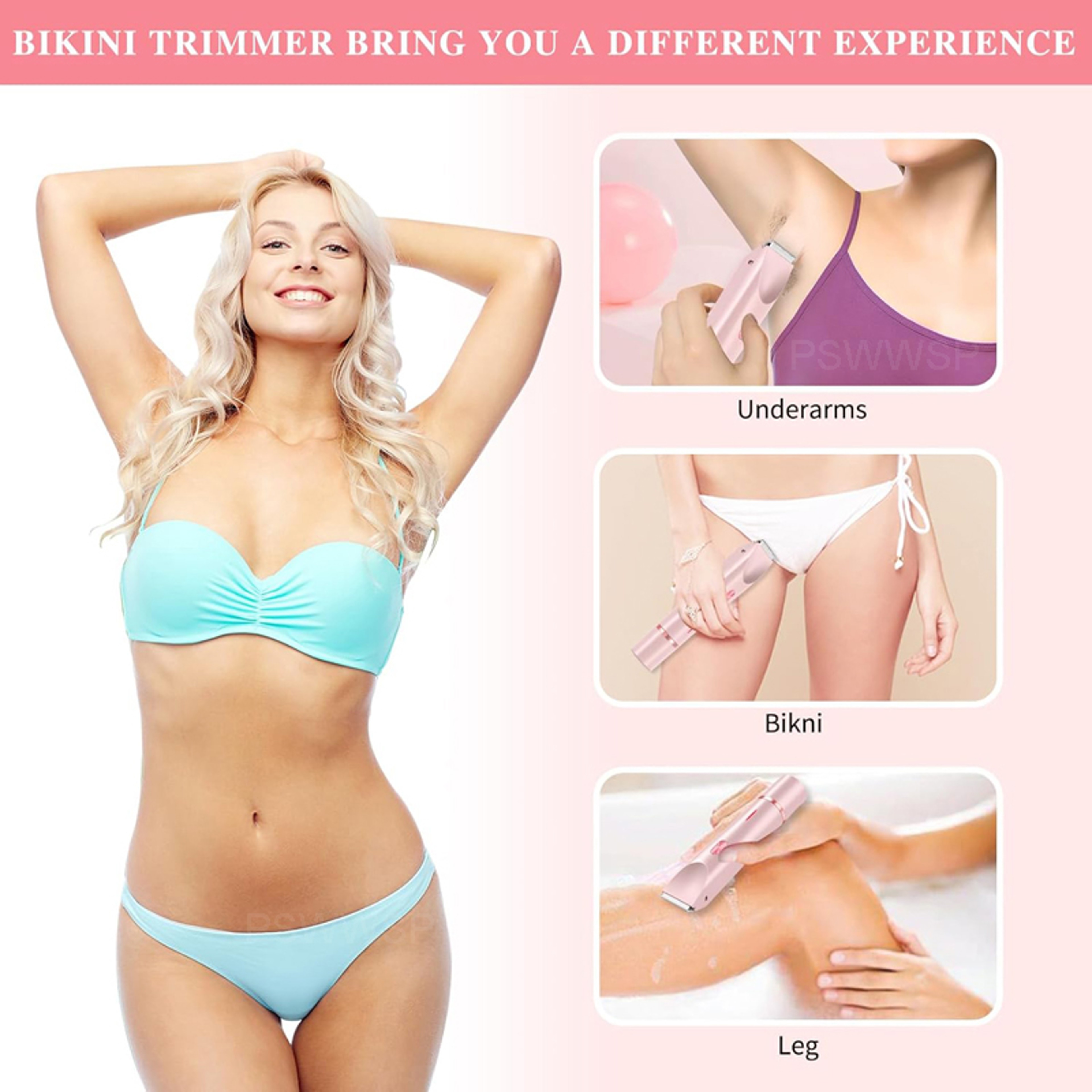 Electric Razors for Women Facial Bikini Trimmer Ladies Shaver for Mustache, Legs, Body & Underarms, Portable Painless – view 2