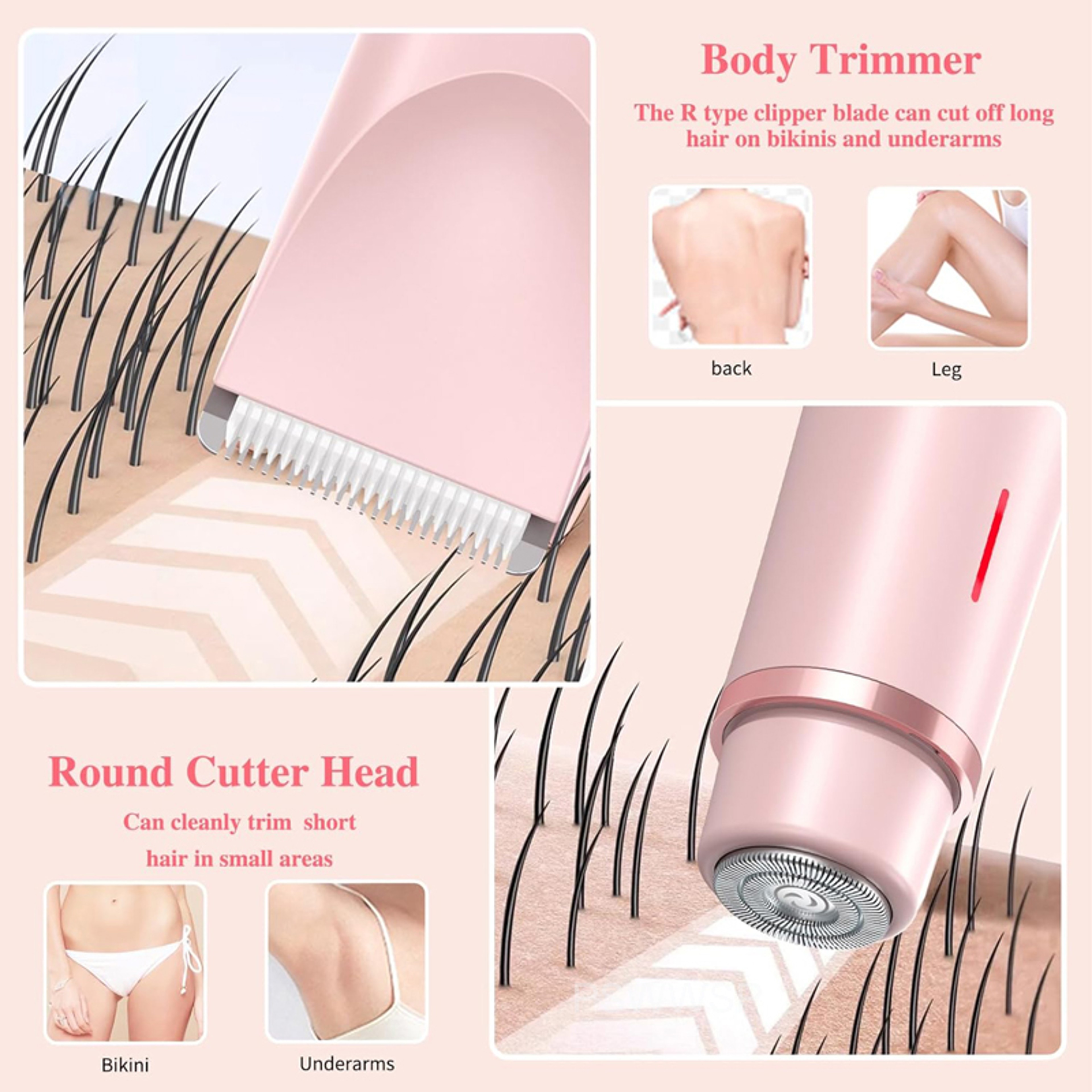 Electric Razors for Women Facial Bikini Trimmer Ladies Shaver for Mustache, Legs, Body & Underarms, Portable Painless – view 4